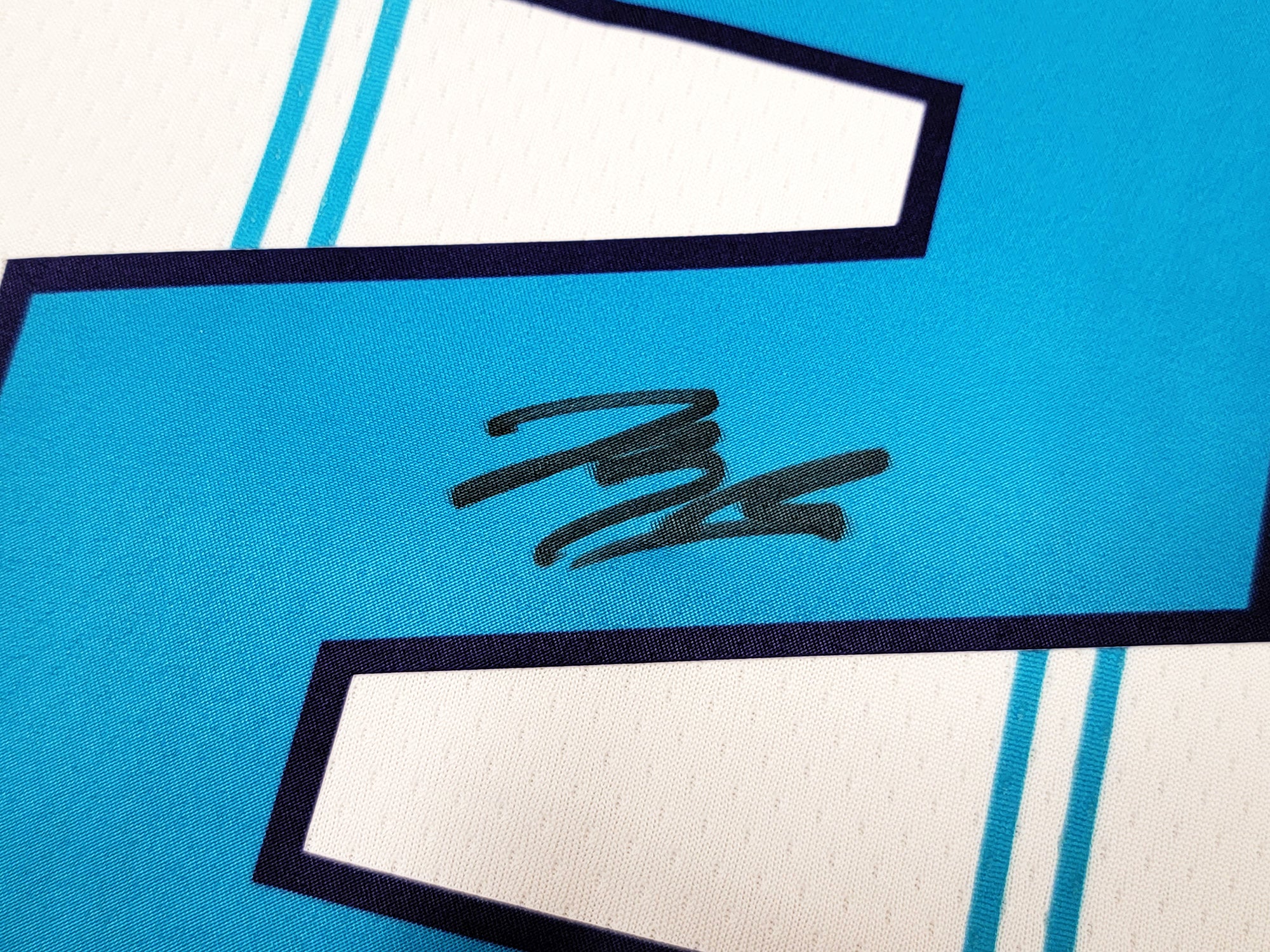 Charlotte Hornets LaMelo Ball Autographed White Nike Swingman Jersey Size L Beckett BAS QR Stock #209486 - Image 4