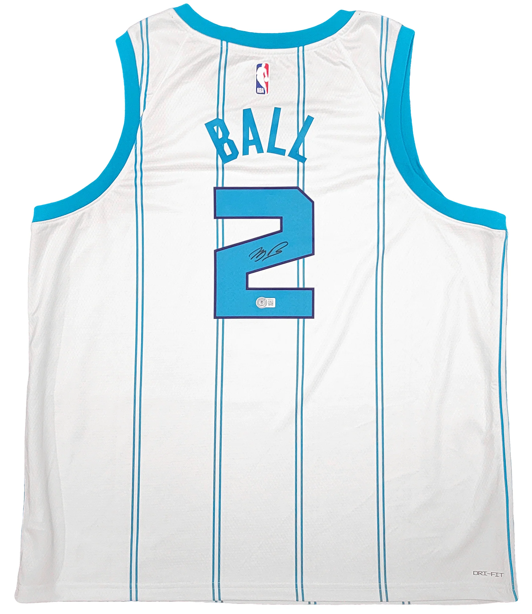 Charlotte Hornets LaMelo Ball Autographed White Nike Swingman Jersey Size XXL Beckett BAS QR Stock #209488 - Image 2