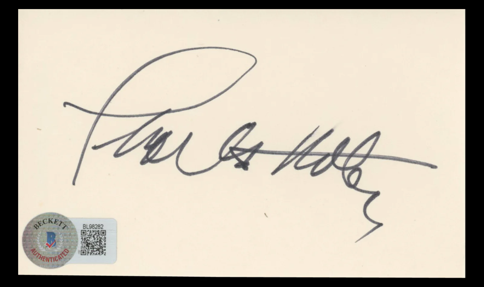Charlton Heston The Ten Commandments Signed 3x5 Index Card BAS #BL98282 - Image 2