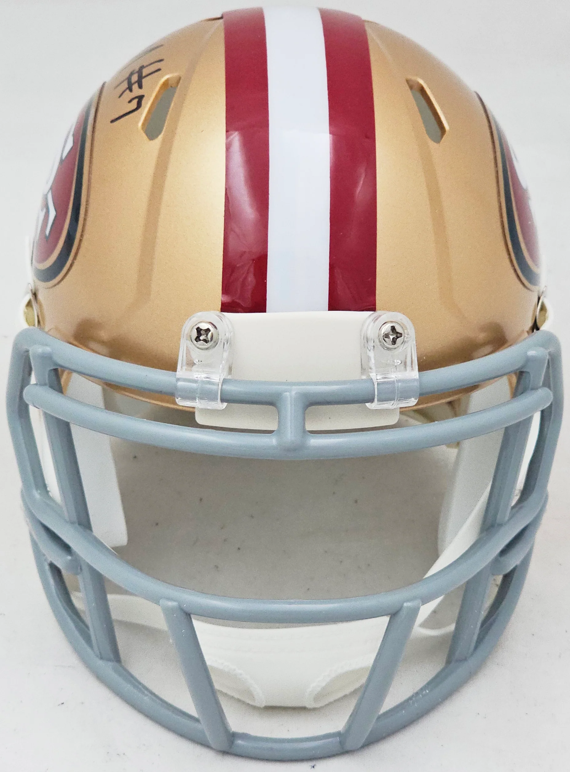 Charvarius Ward Autographed San Francisco 49ers Gold Speed Mini Helmet Beckett BAS QR Stock #221167 - Image 3