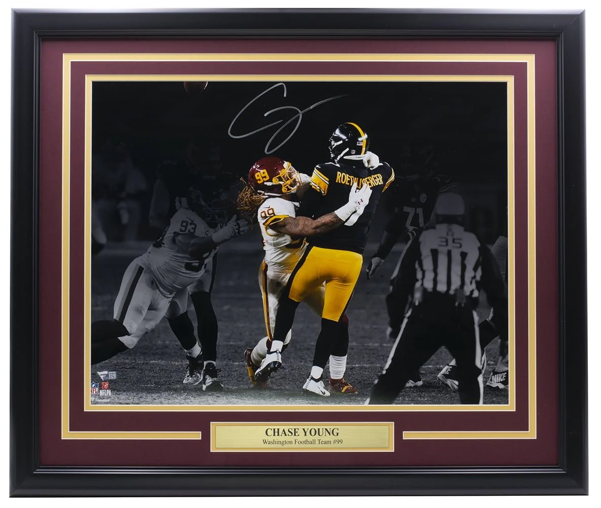 Chase Young Signed Framed 16x20 Washington Spotlight Photo Fanatics - Image 5