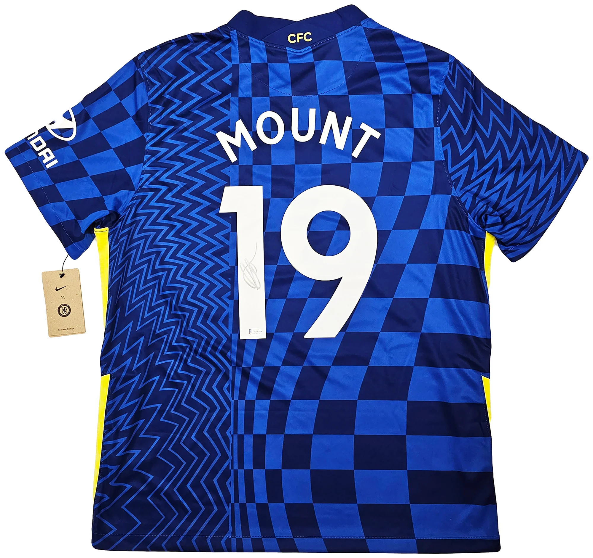 Chelsea F.C. Mason Mount Autographed Blue Nike Jersey Size XL in Silver Beckett BAS Stock #196484 - Image 2
