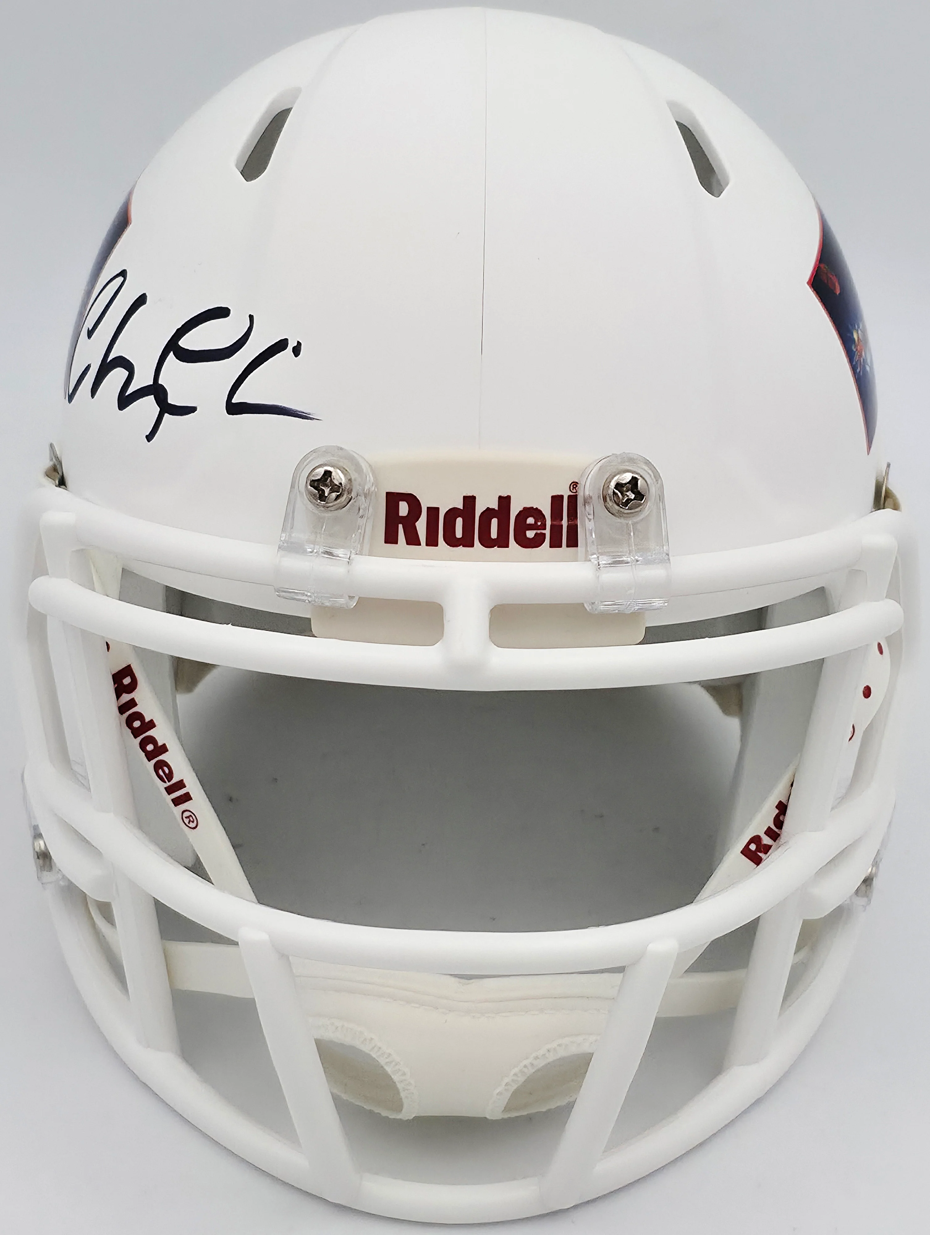 Chevy Chase Autographed Christmas Vacation White Speed Mini Helmet Beckett BAS QR Stock #243614 - Image 3
