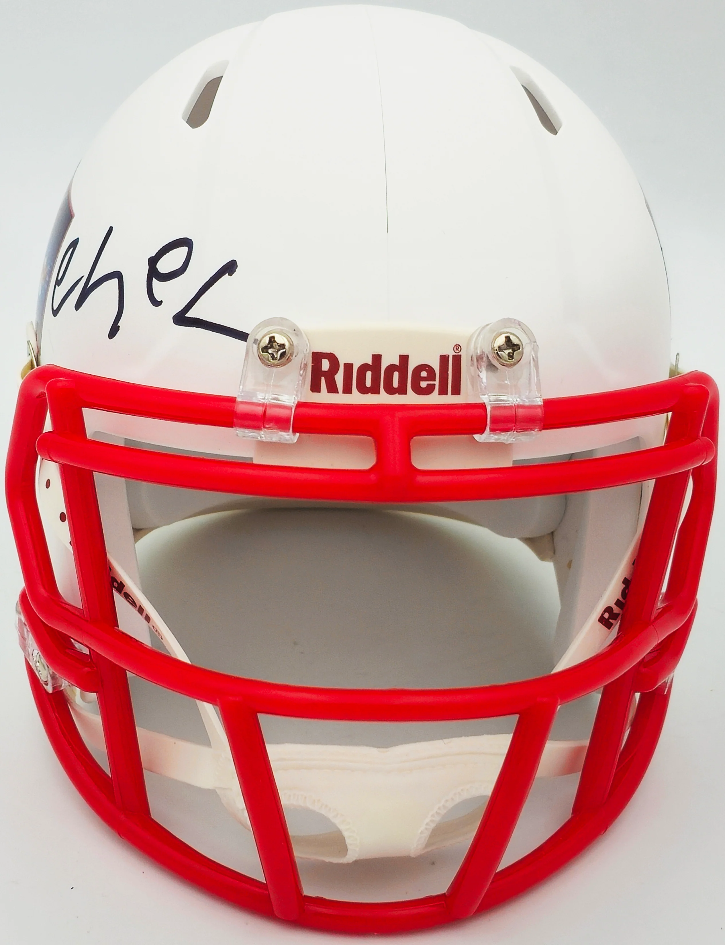 Chevy Chase Autographed Christmas Vacation White Speed Mini Helmet Beckett BAS Witness Stock #232844 - Image 3