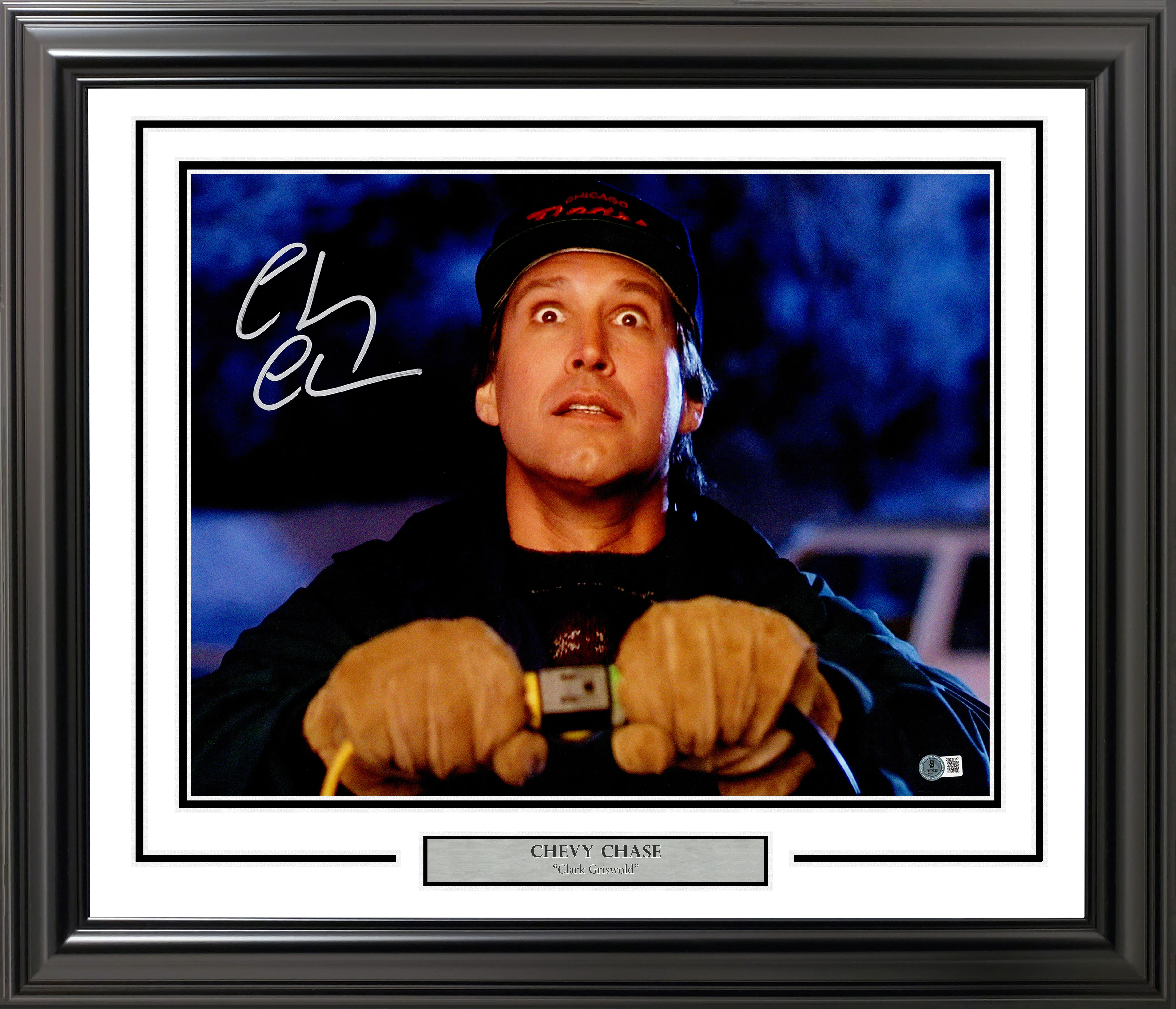 Chevy Chase Autographed Framed 16x20 Photo Christmas Vacation 'Clark Griswold' Beckett BAS Witness Stock #254233