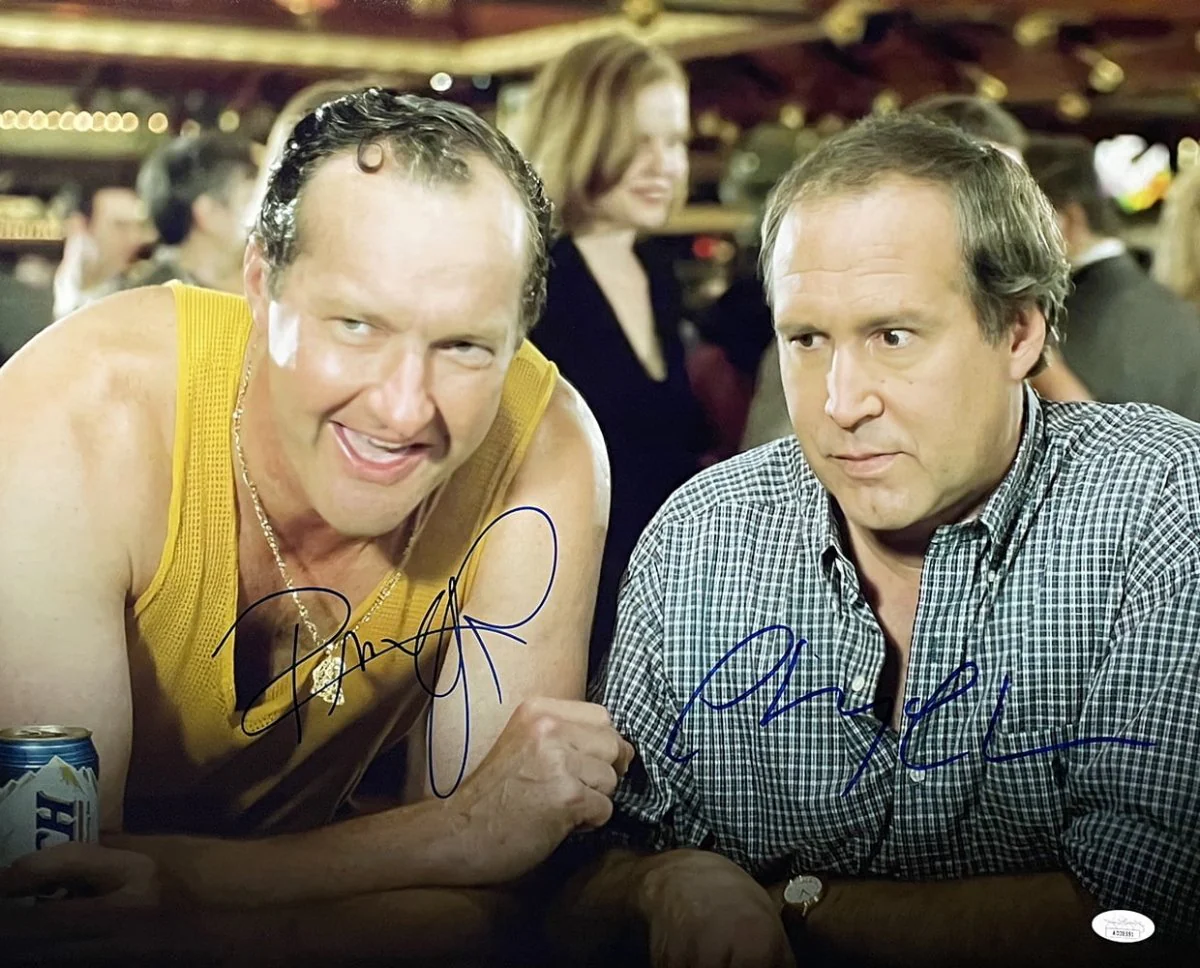 Chevy Chase Randy Quaid Signed 16x20 National Lampoons Vegas Vacation Photo JSA - Image 6