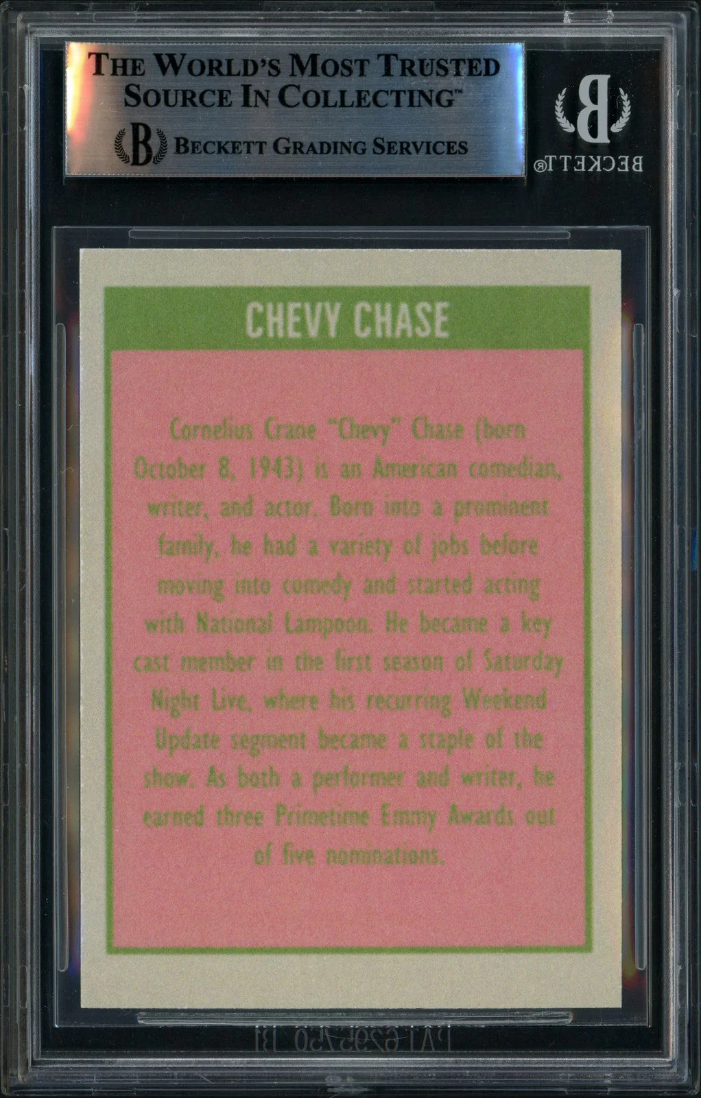 Chevy Chase Signed Autographed Reprint Trading Card BAS - Image 2