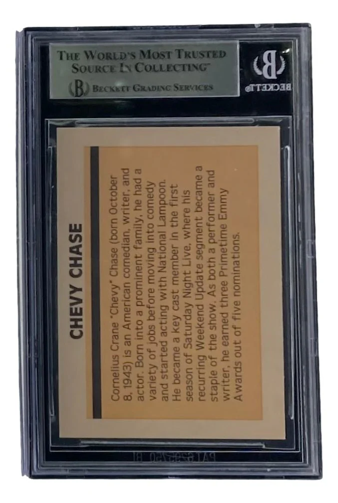 Chevy Chase Signed Slabbed Saturday Night Live Weekend Update Trading Card BAS - Image 2