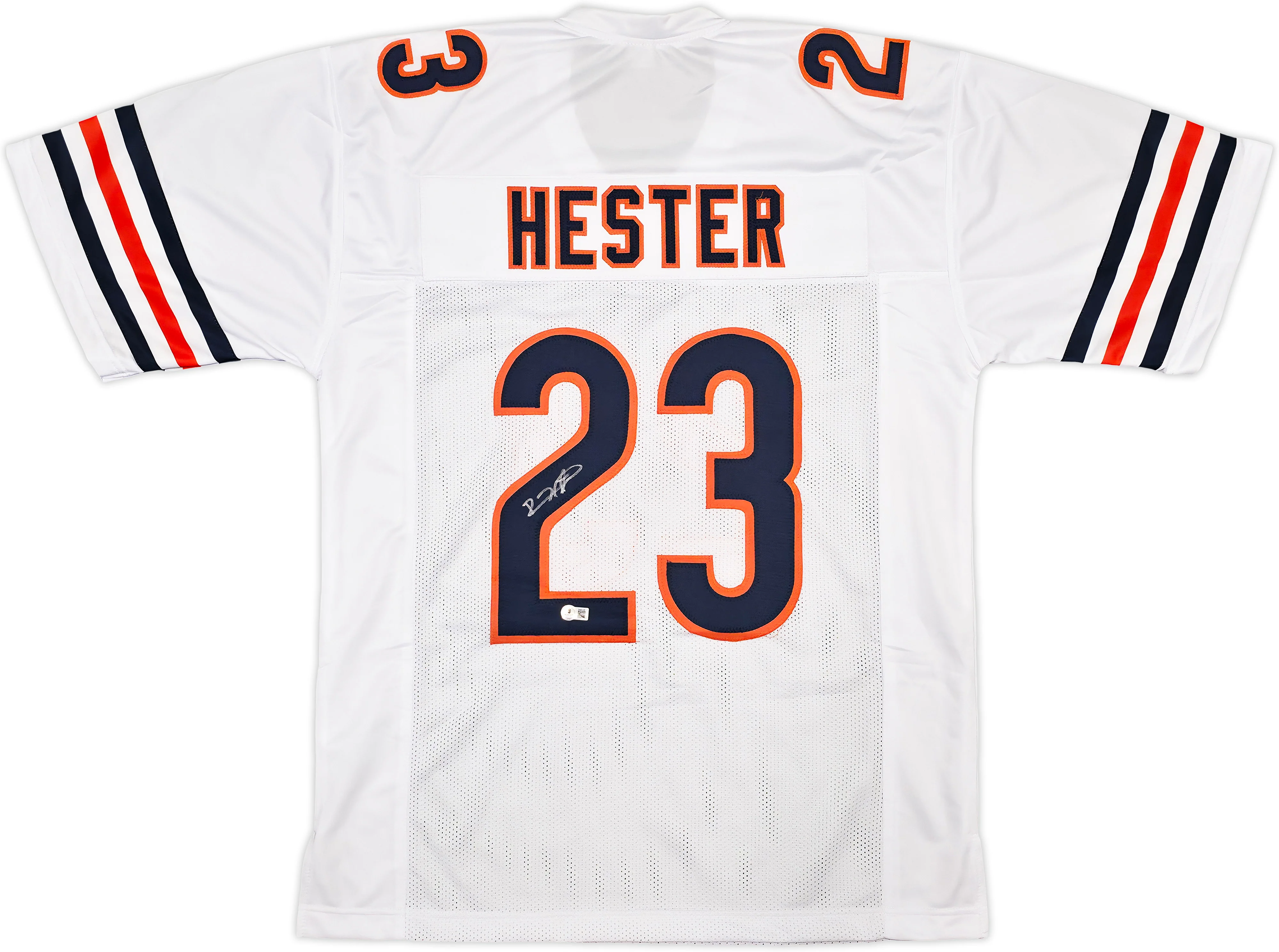 Chicago Bears Devin Hester Autographed White Jersey Beckett BAS QR Stock #250274 - Image 2