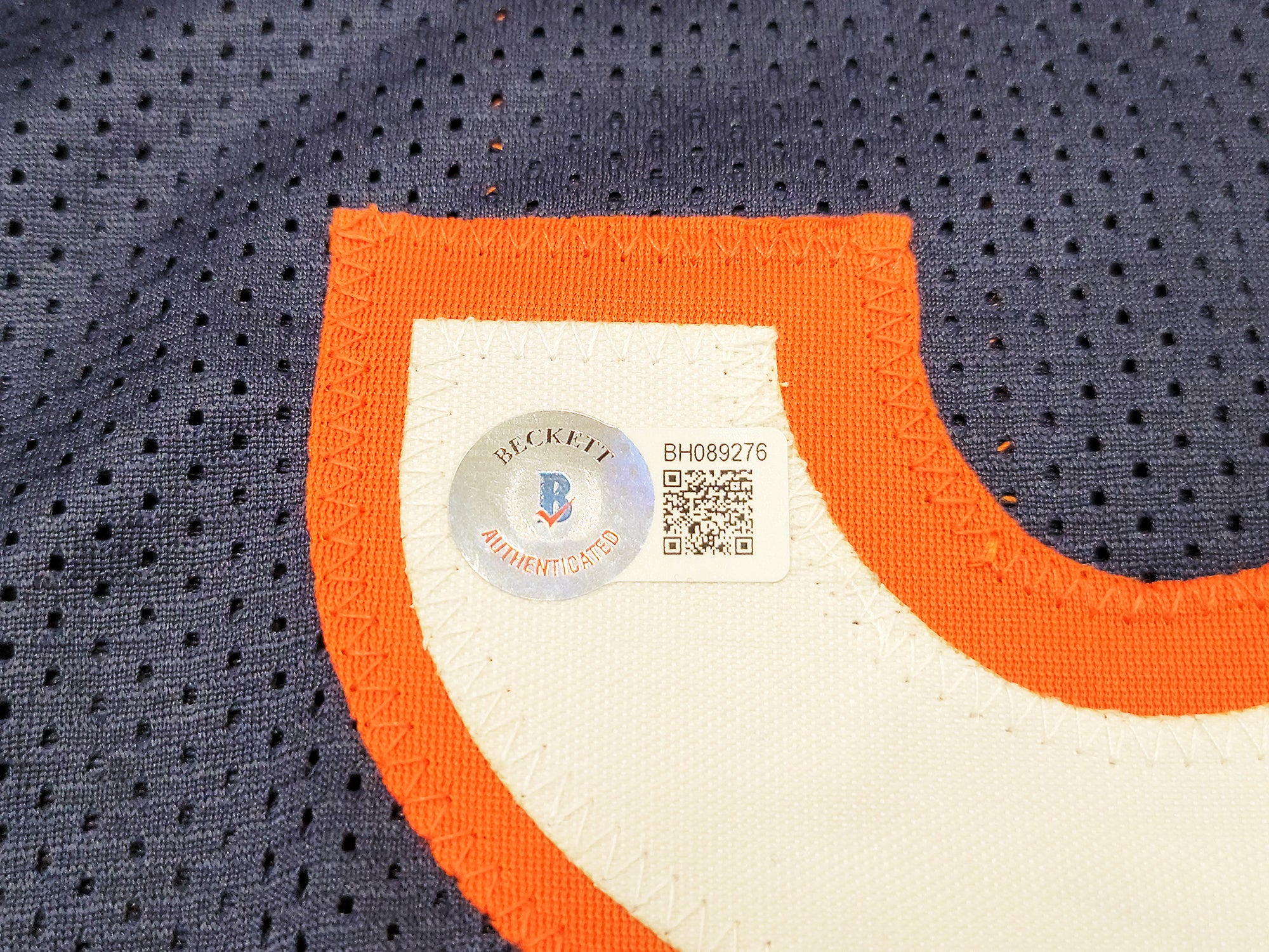Chicago Bears Dick Butkus Autographed Blue Jersey Beckett BAS Stock #210523 - Image 4