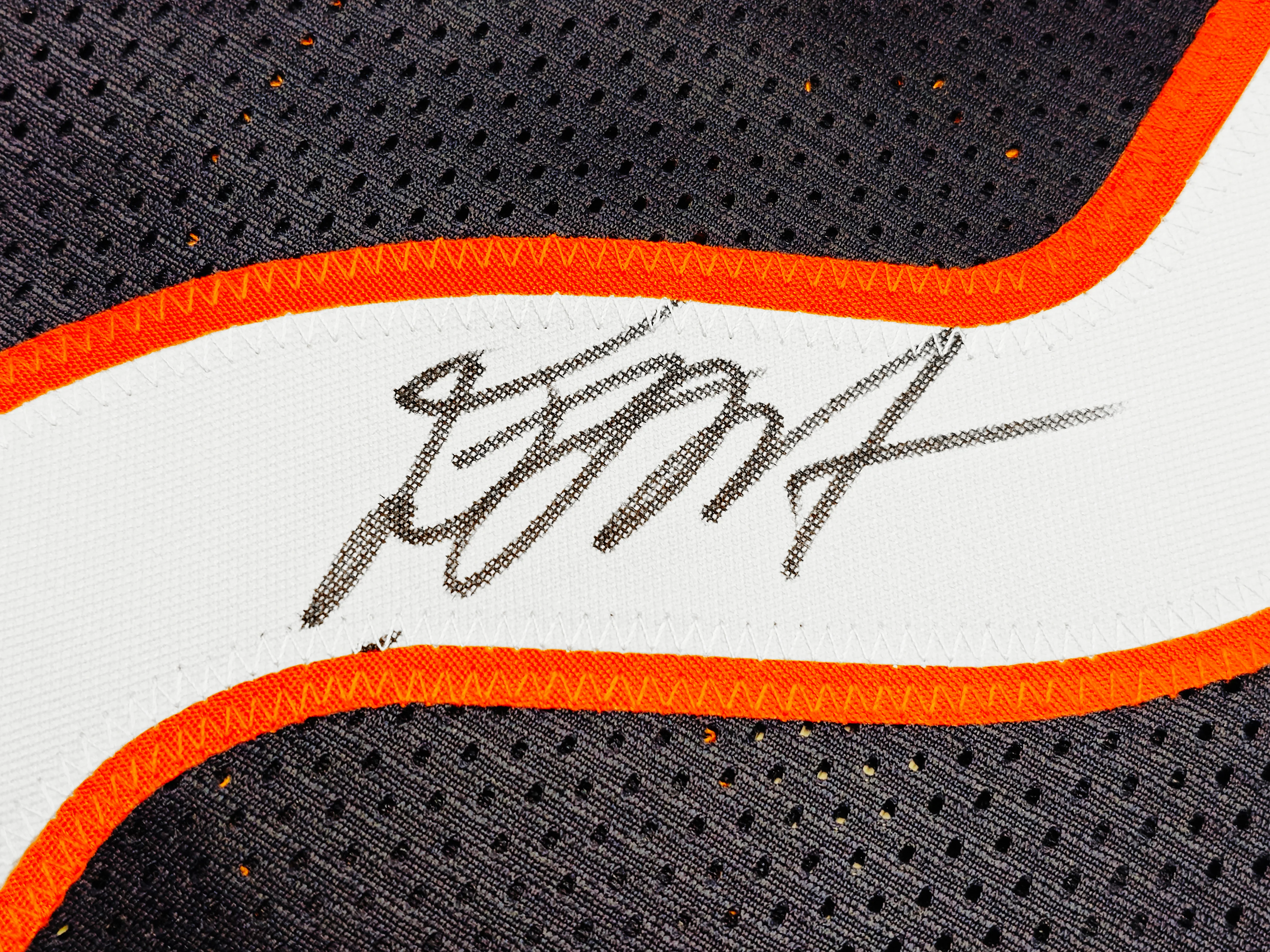 Chicago Bears DJ Moore Autographed Blue Jersey Beckett BAS Witness Stock #238785 - Image 4
