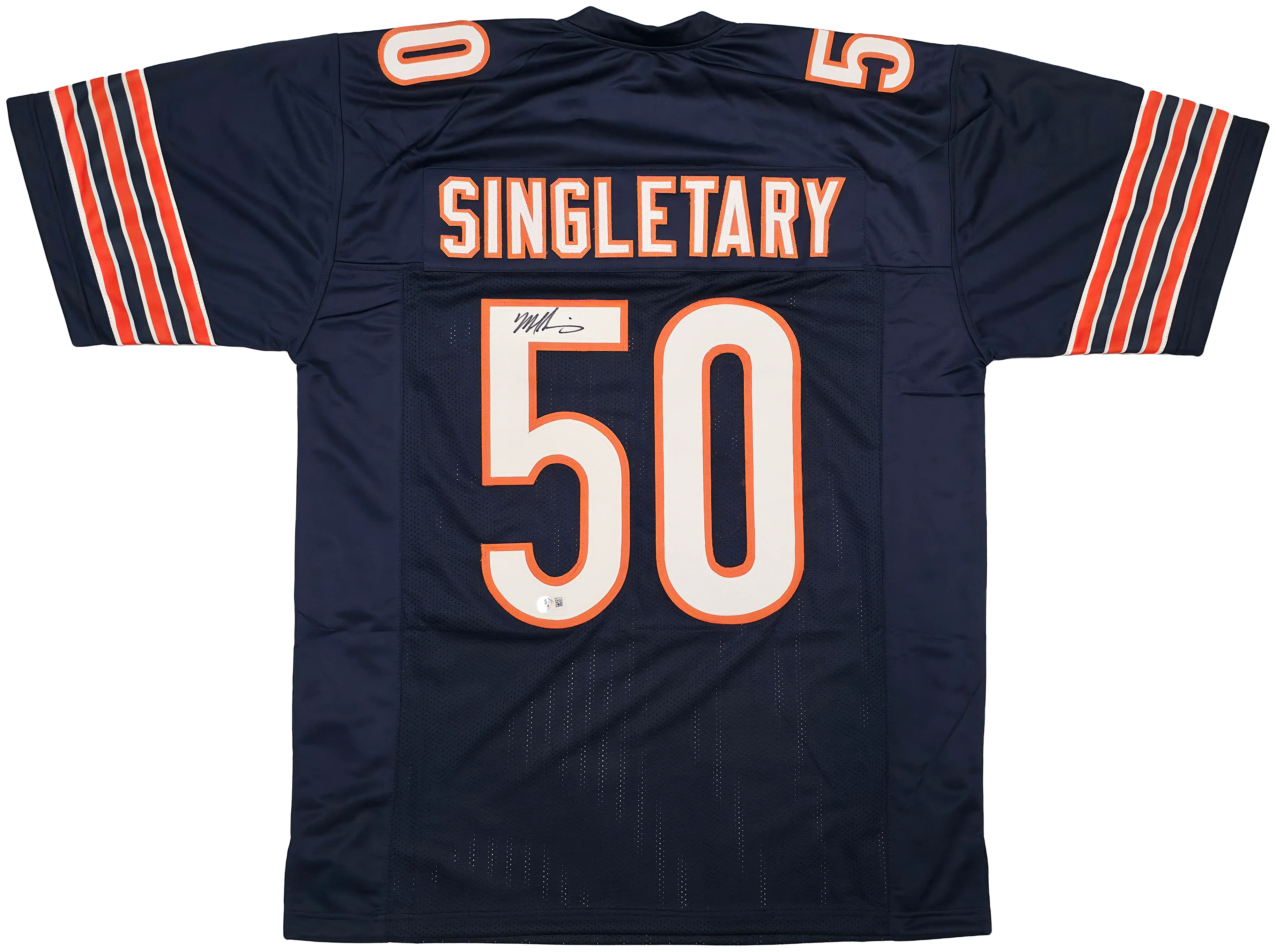 Chicago Bears Mike Singletary Autographed Blue Jersey Beckett BAS Witness Stock #250275 - Image 2