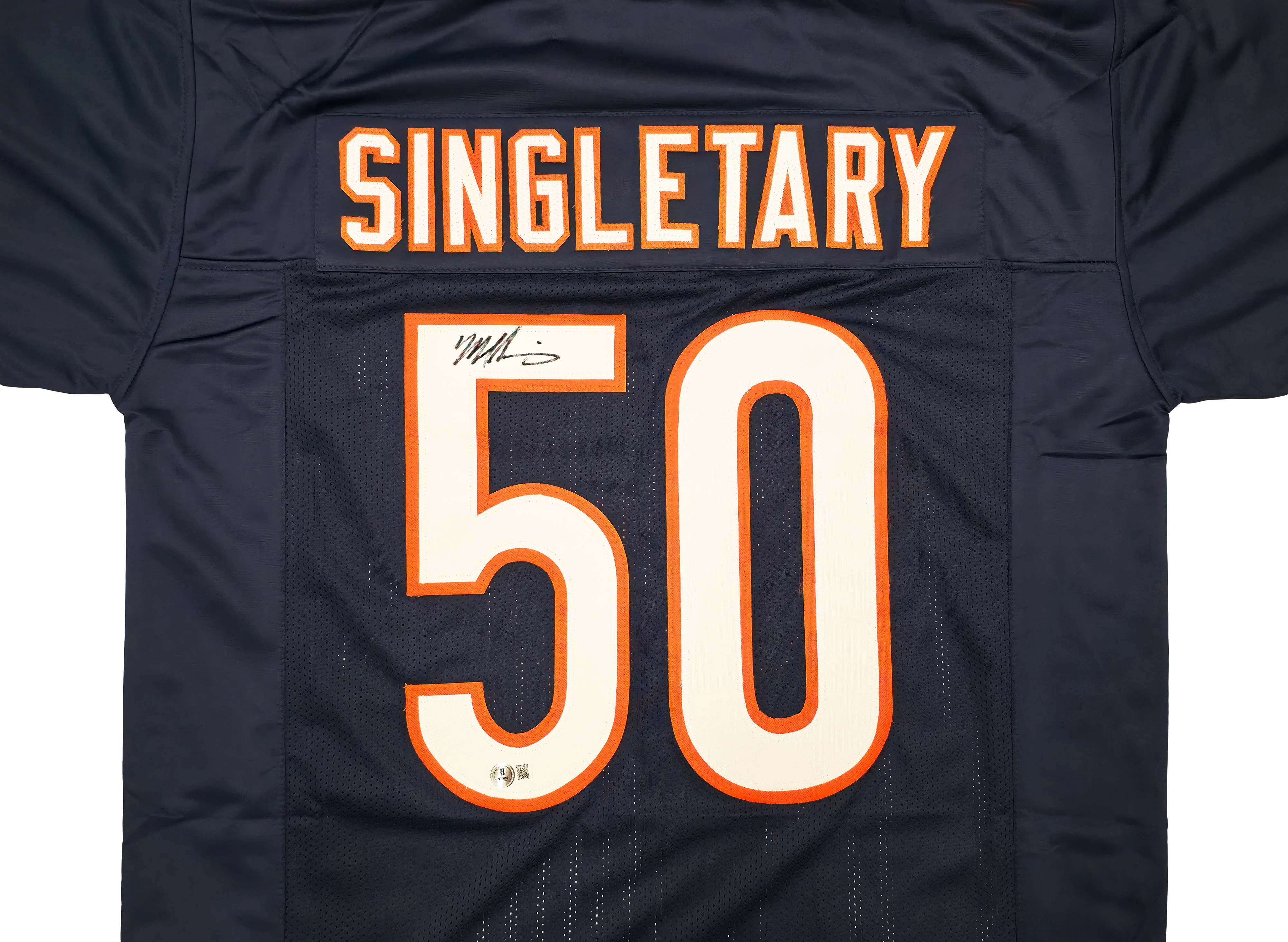 Chicago Bears Mike Singletary Autographed Blue Jersey Beckett BAS Witness Stock #250275 - Image 3