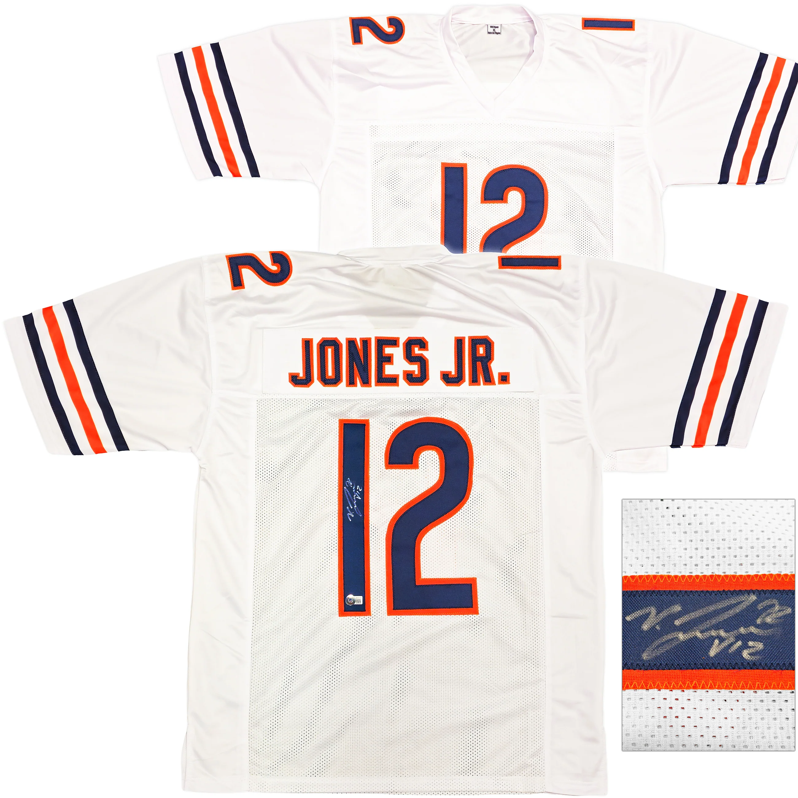 Chicago Bears Velus Jones Jr. Autographed White Jersey Beckett BAS Witness Stock #234652 - Image 3