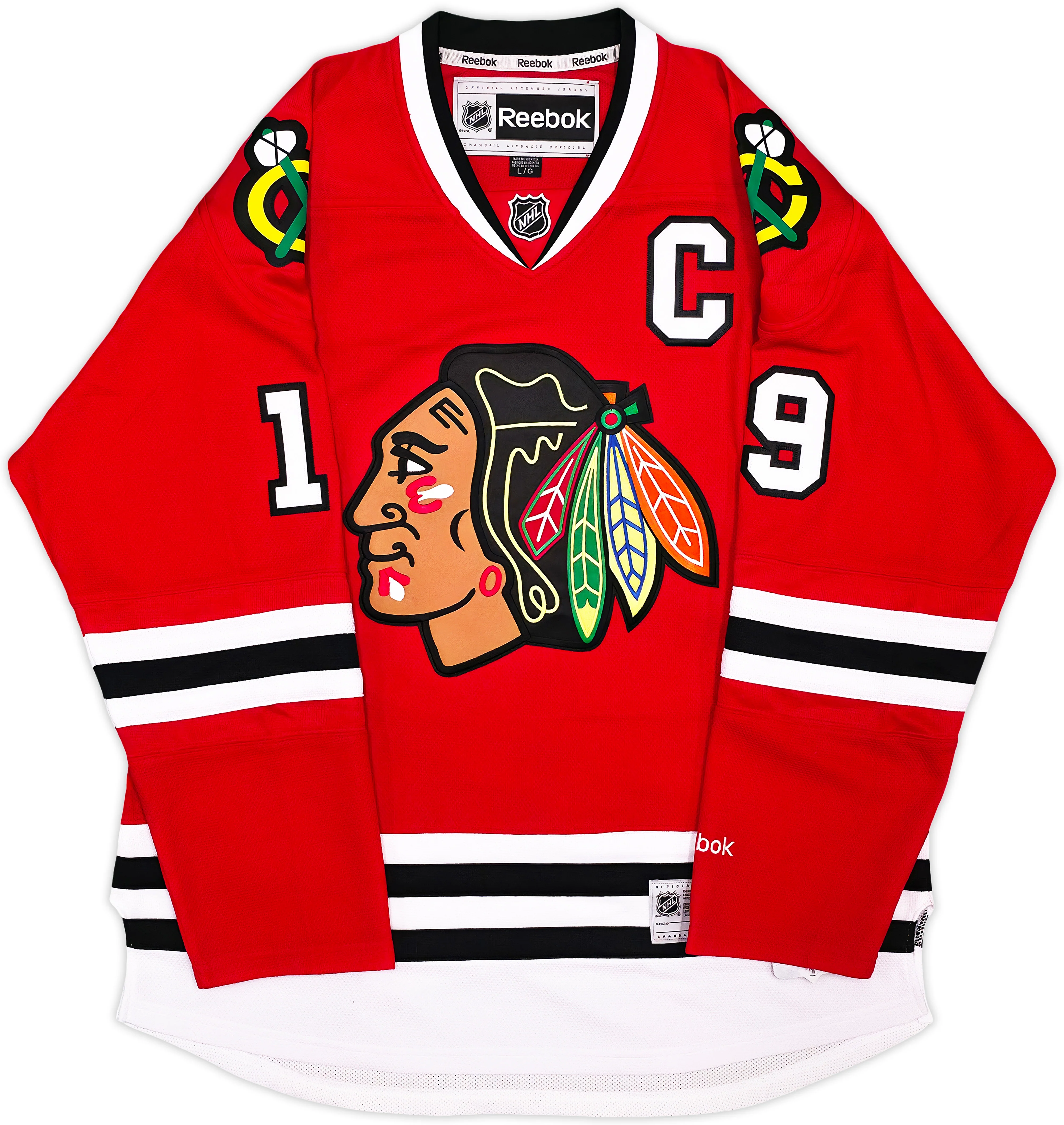 Chicago Blackhawks Jonathan Toews Autographed Red Reebok Premier Jersey Size L Beckett BAS Witness Stock #250188 - Image 5
