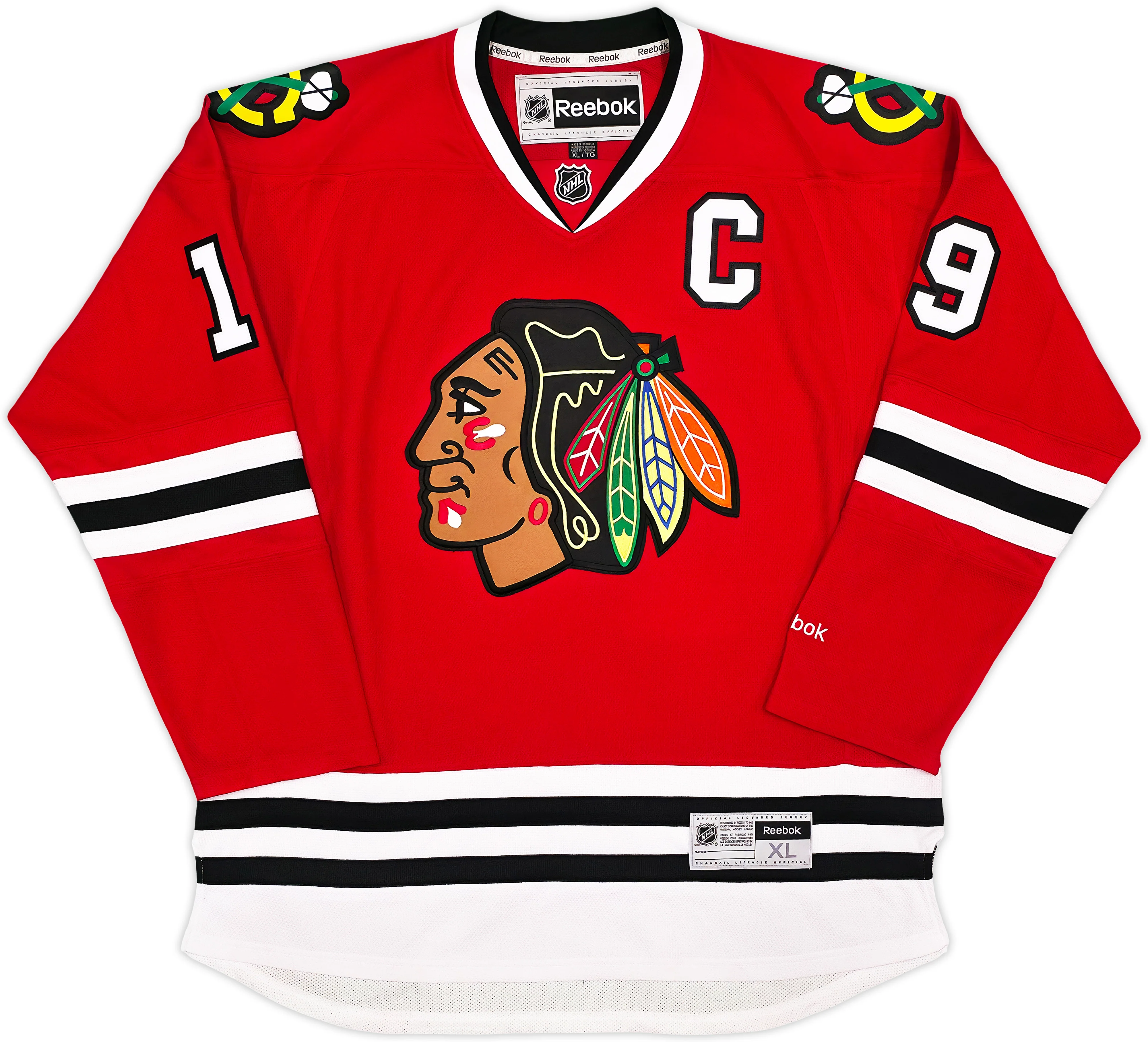 Chicago Blackhawks Jonathan Toews Autographed Red Reebok Premier Jersey Size XL Beckett BAS Witness Stock #250189 - Image 5