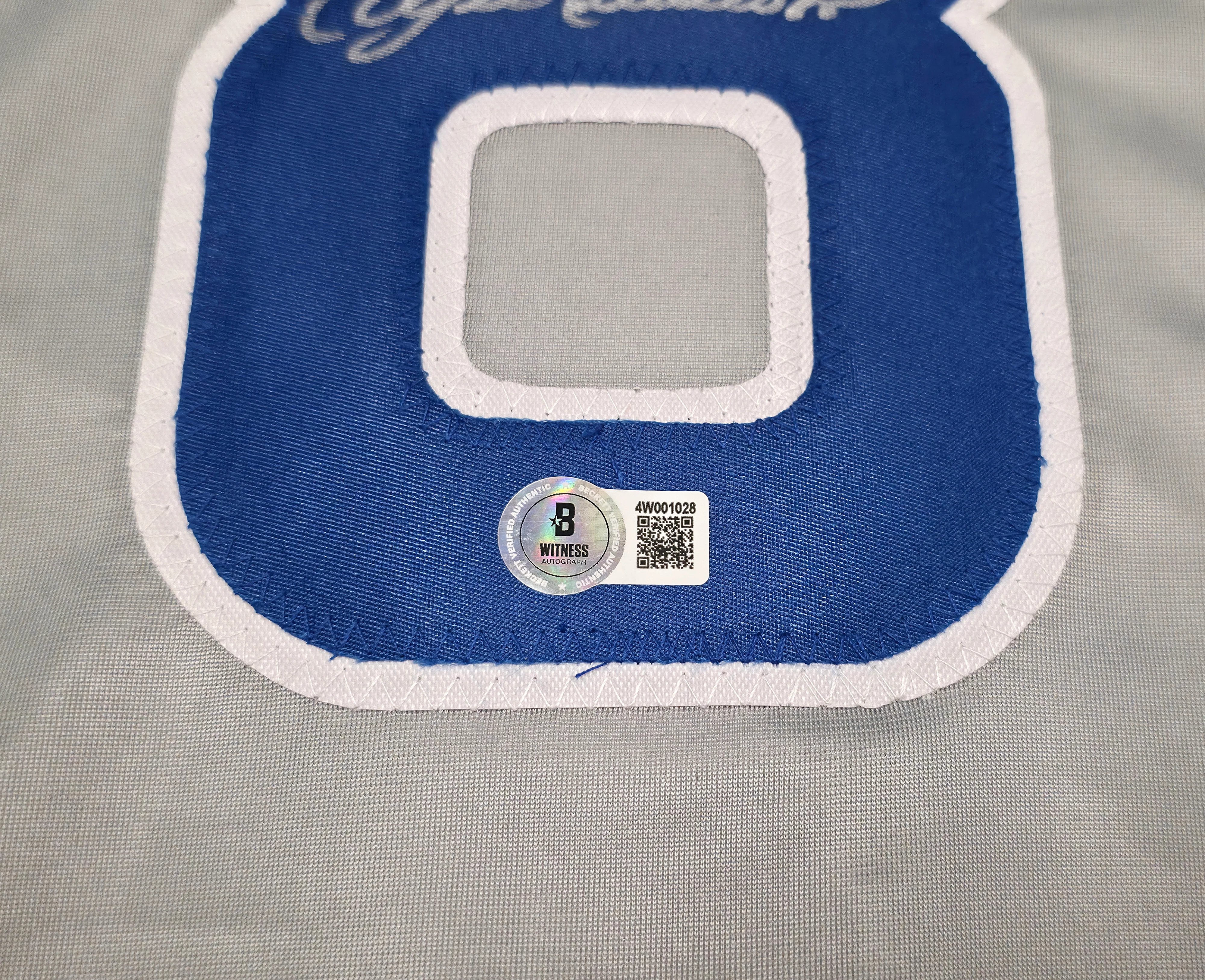 Chicago Cubs Andre Dawson Autographed Gray Jersey Beckett BAS Witness Stock #256893 - Image 5