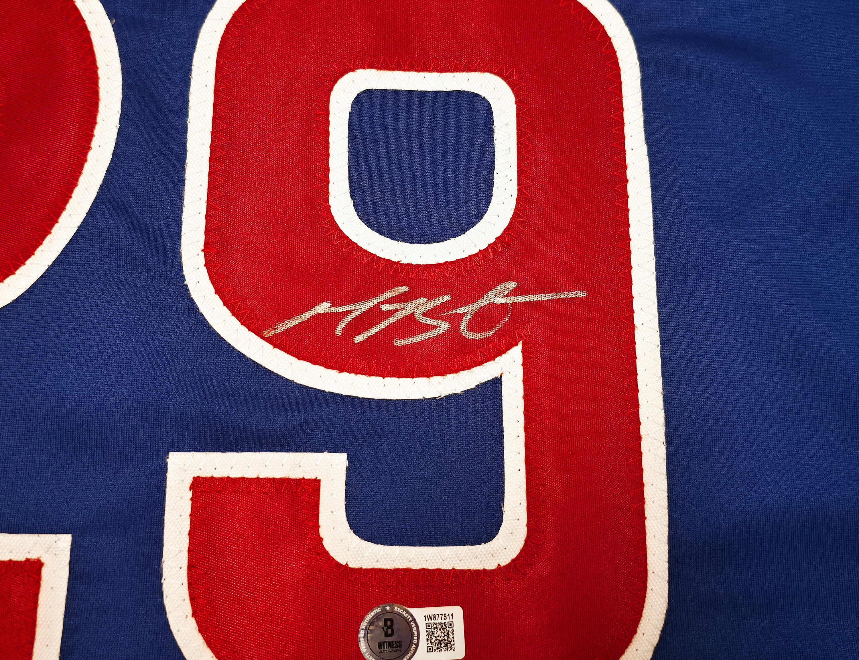 Chicago Cubs Michael Busch Autographed Blue Jersey Beckett BAS Witness Stock #256913 - Image 4