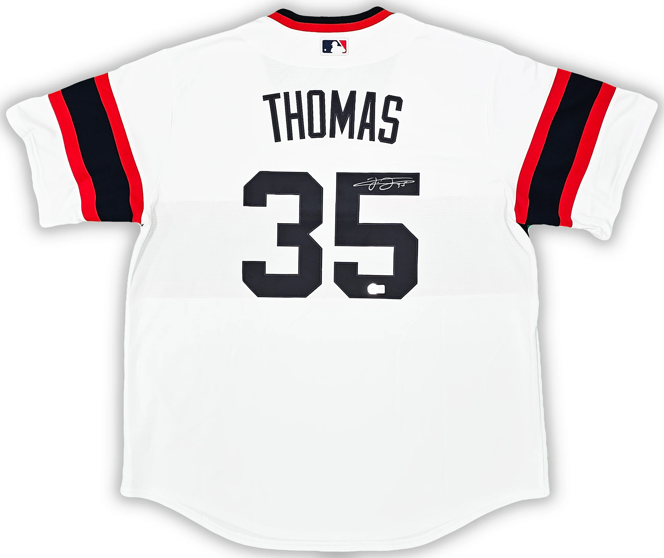 Chicago White Sox Frank Thomas Autographed White Nike Jersey Size XL Beckett BAS Witness Stock #215873 - Image 2