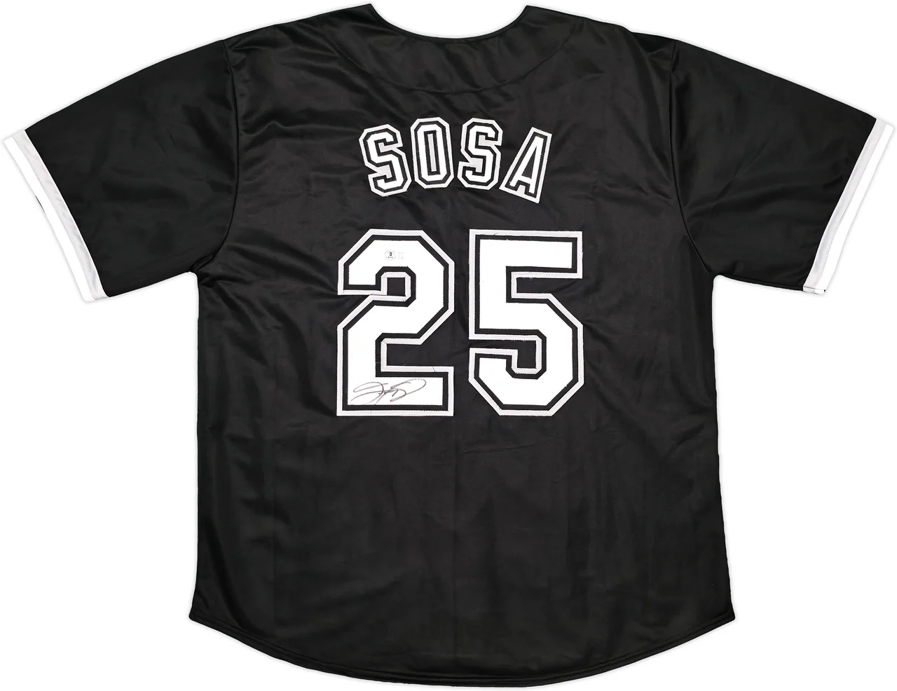 Chicago White Sox Sammy Sosa Autographed Black Jersey Beckett BAS Witness Stock #245740 - Image 2
