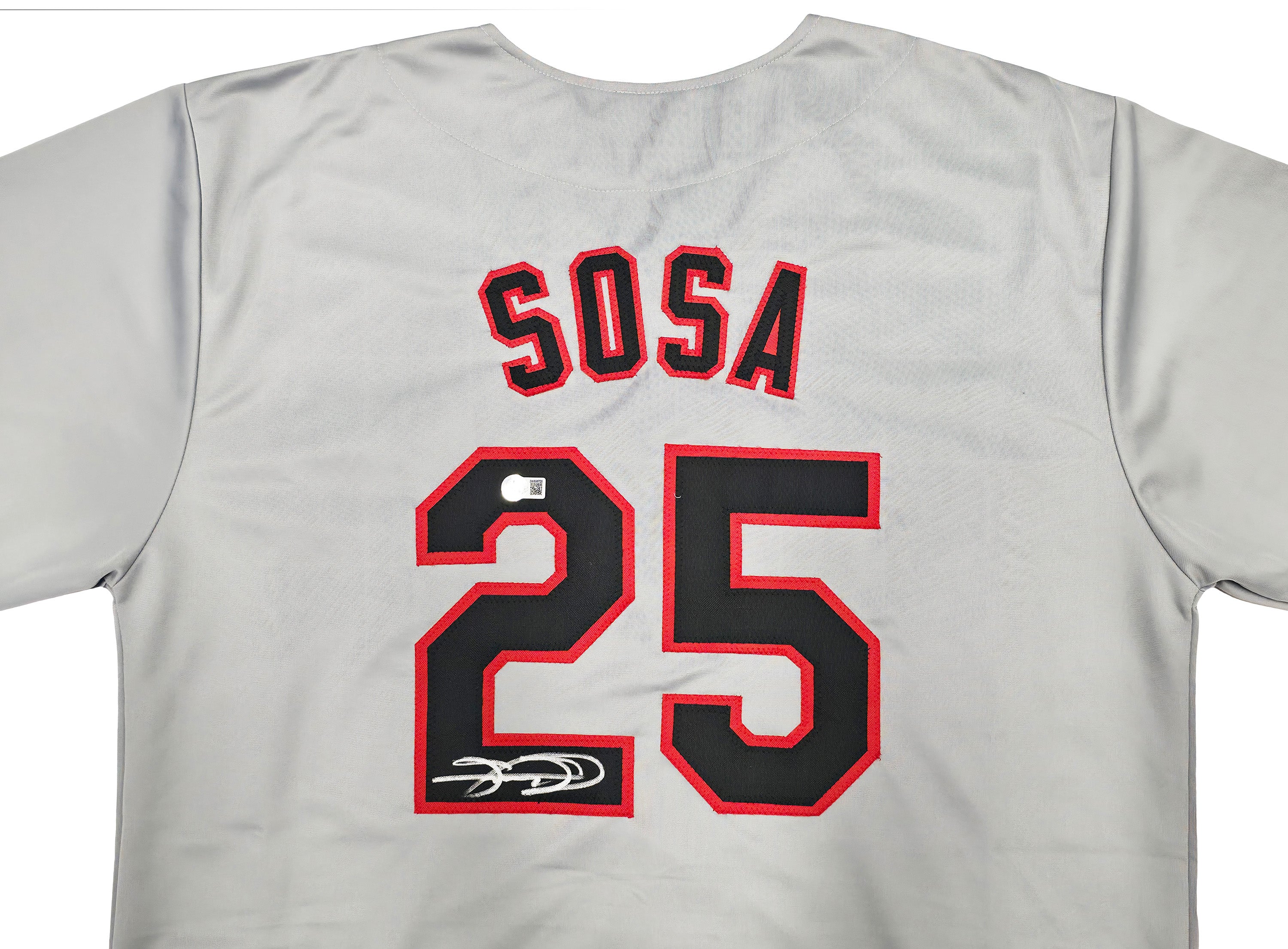 Chicago White Sox Sammy Sosa Autographed Gray Jersey Beckett BAS Witness Stock #245741 - Image 3