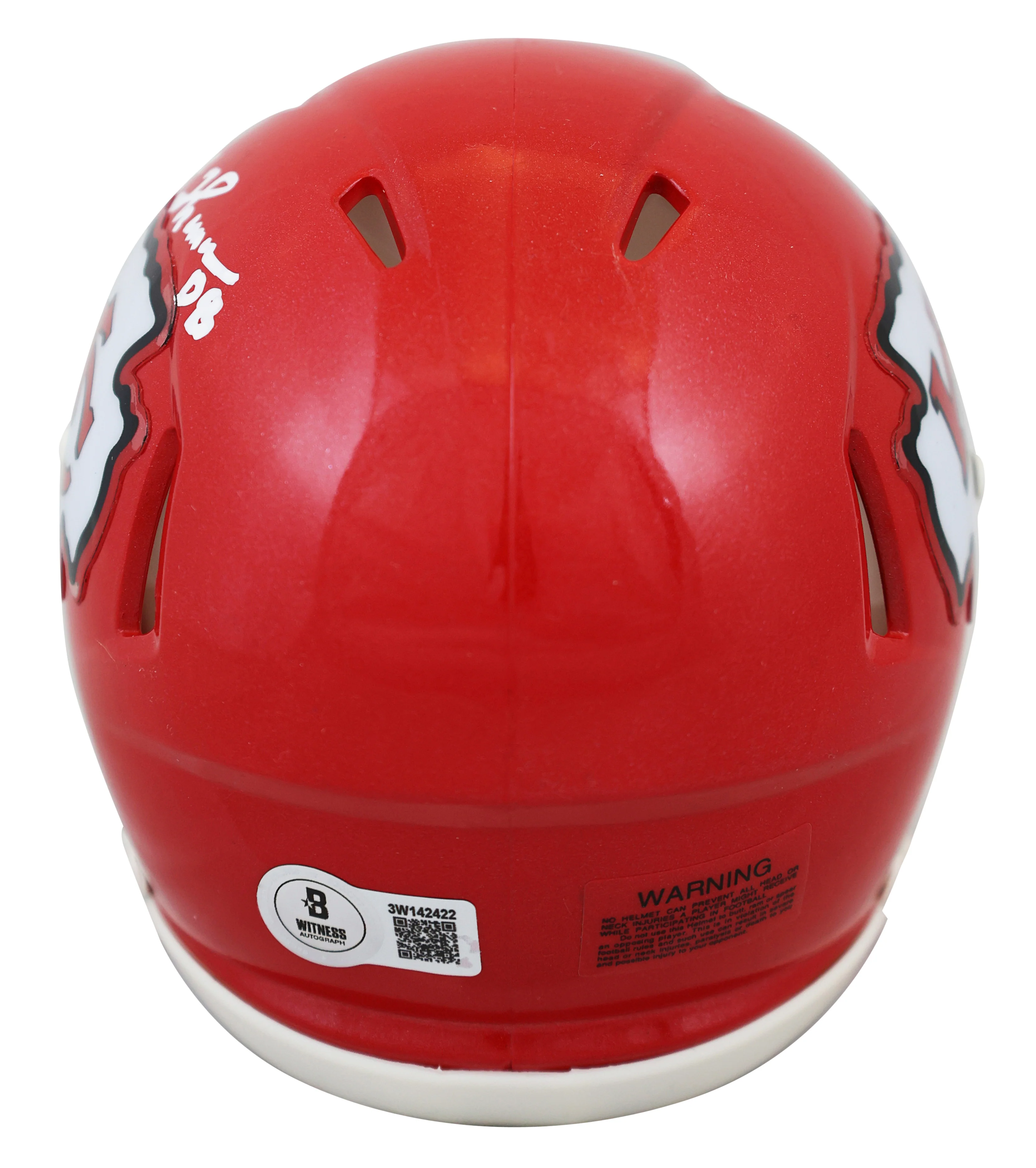 Chiefs Emmitt Thomas "HOF 2008" Signed Speed Mini Helmet BAS Witnessed #2W142422 - Image 3