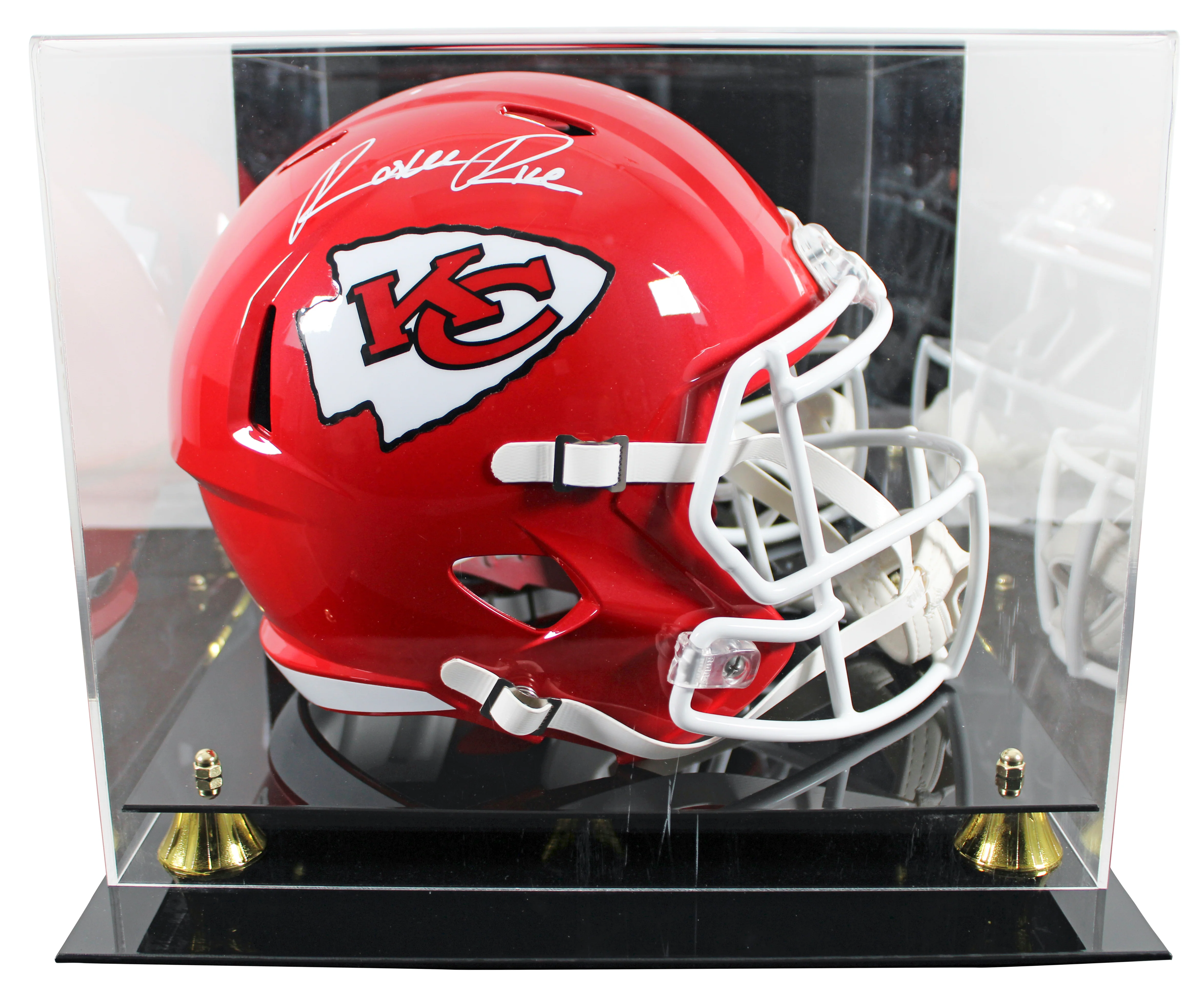 Chiefs Rashee Rice Authentic Signed Full Size Speed Rep Helmet w/ Case BAS - Image 2