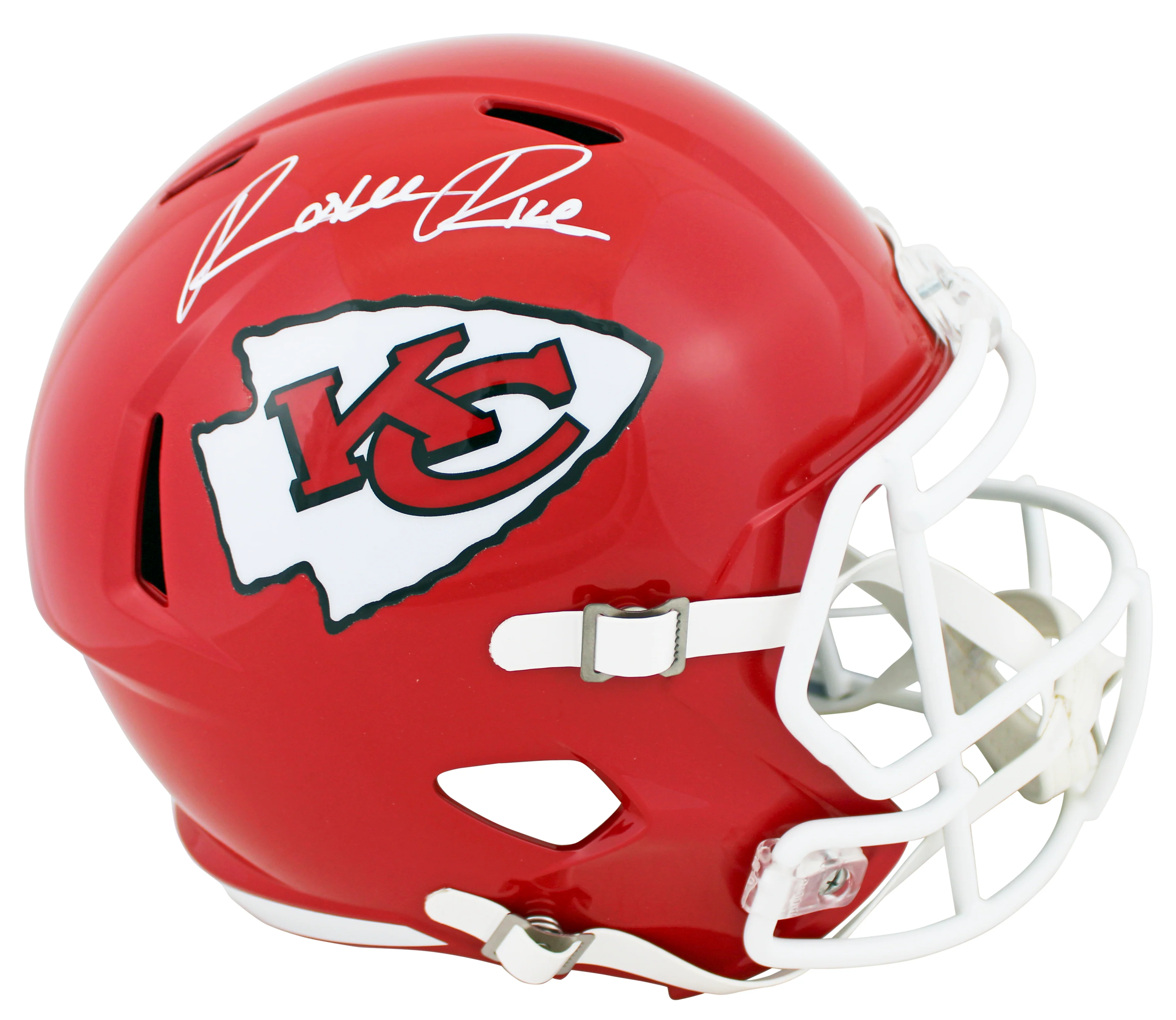 Chiefs Rashee Rice Authentic Signed Full Size Speed Rep Helmet w/ Case BAS - Image 3