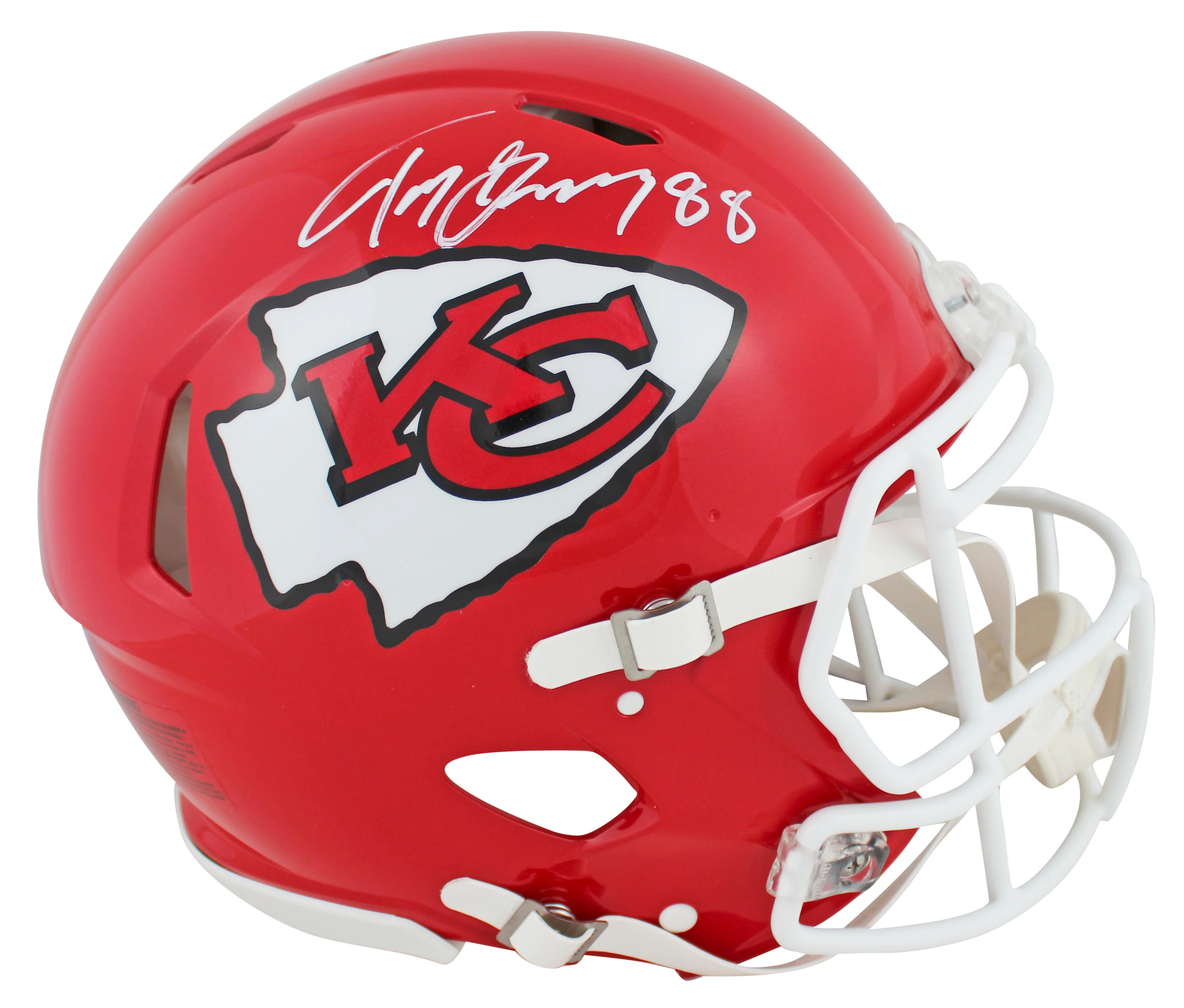 Chiefs Tony Gonzalez Signed F/S Speed Proline Helmet W/ Case w/ White Sig BAS W - Image 3