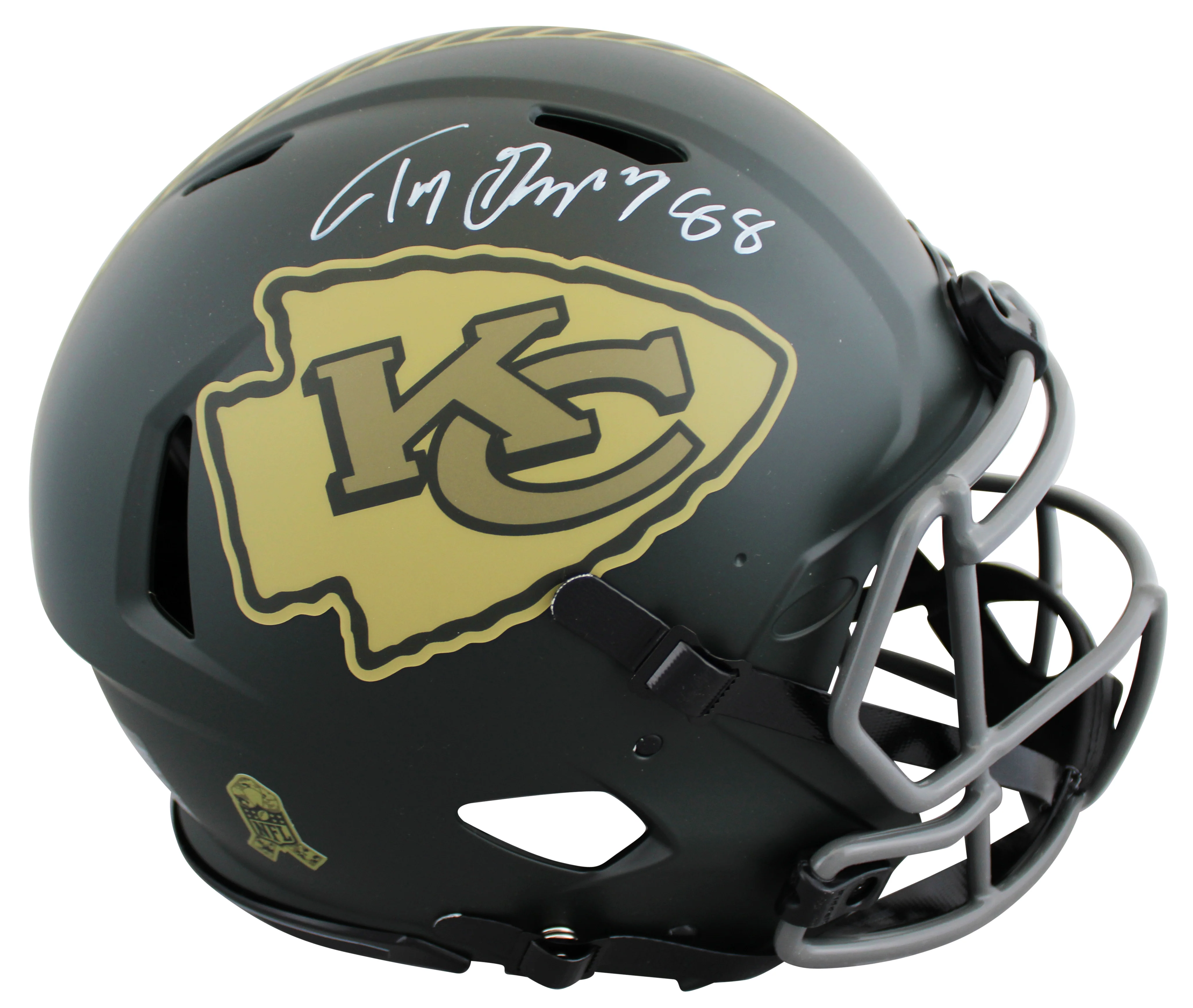 Chiefs Tony Gonzalez Signed STS IV Full Size Speed Proline Helmet W/ Case BAS W - Image 3