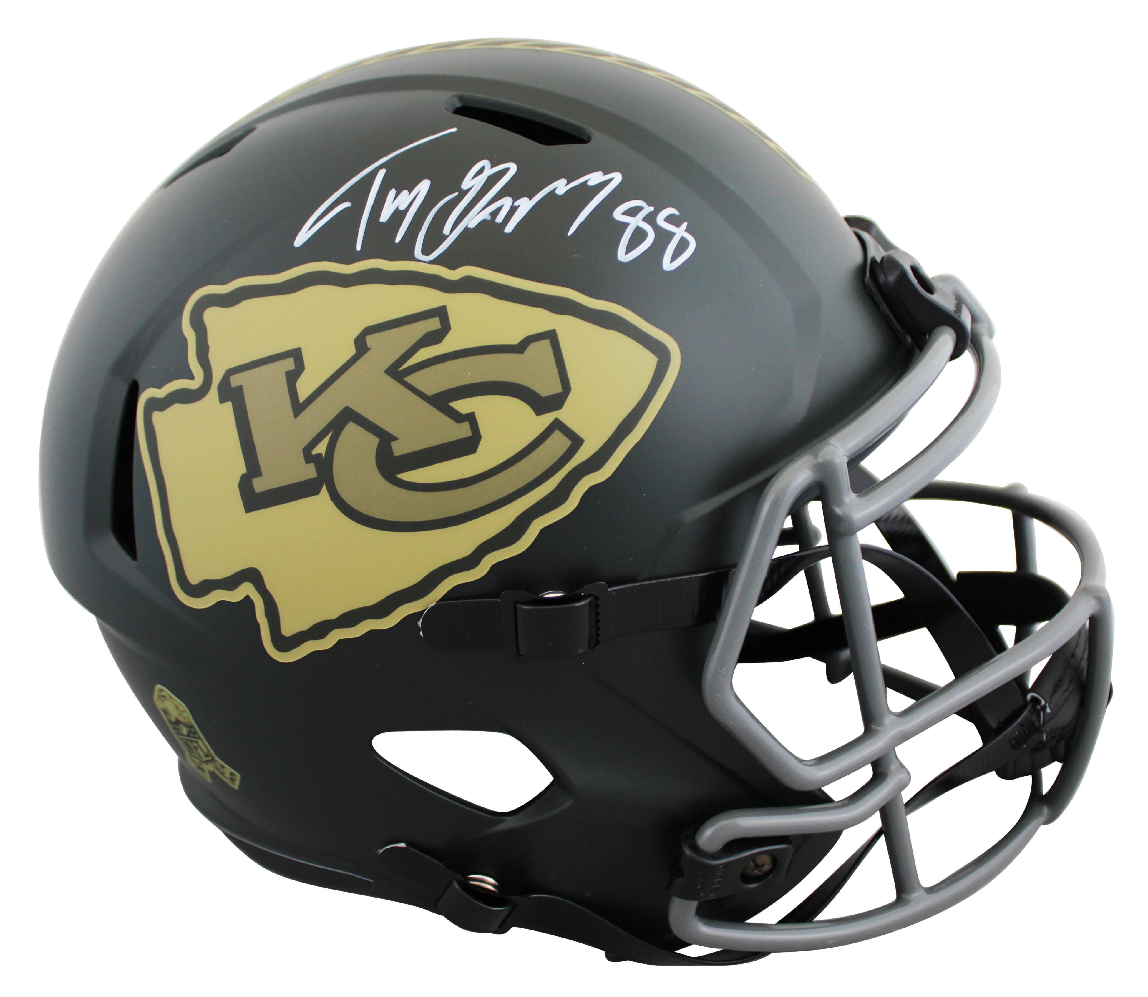 Chiefs Tony Gonzalez Signed STS IV Full Size Speed Rep Helmet W/ Case BAS Wit - Image 3