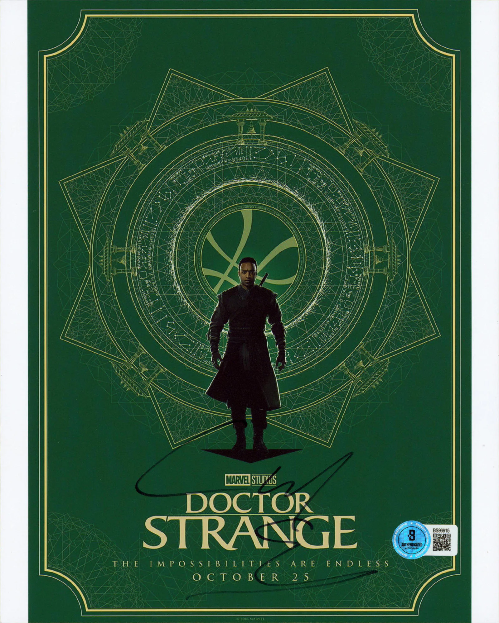 Chiwetel Ejiofor Doctor Strange Authentic Signed 8x10 Vertical Photo BAS BS96915 - Image 2