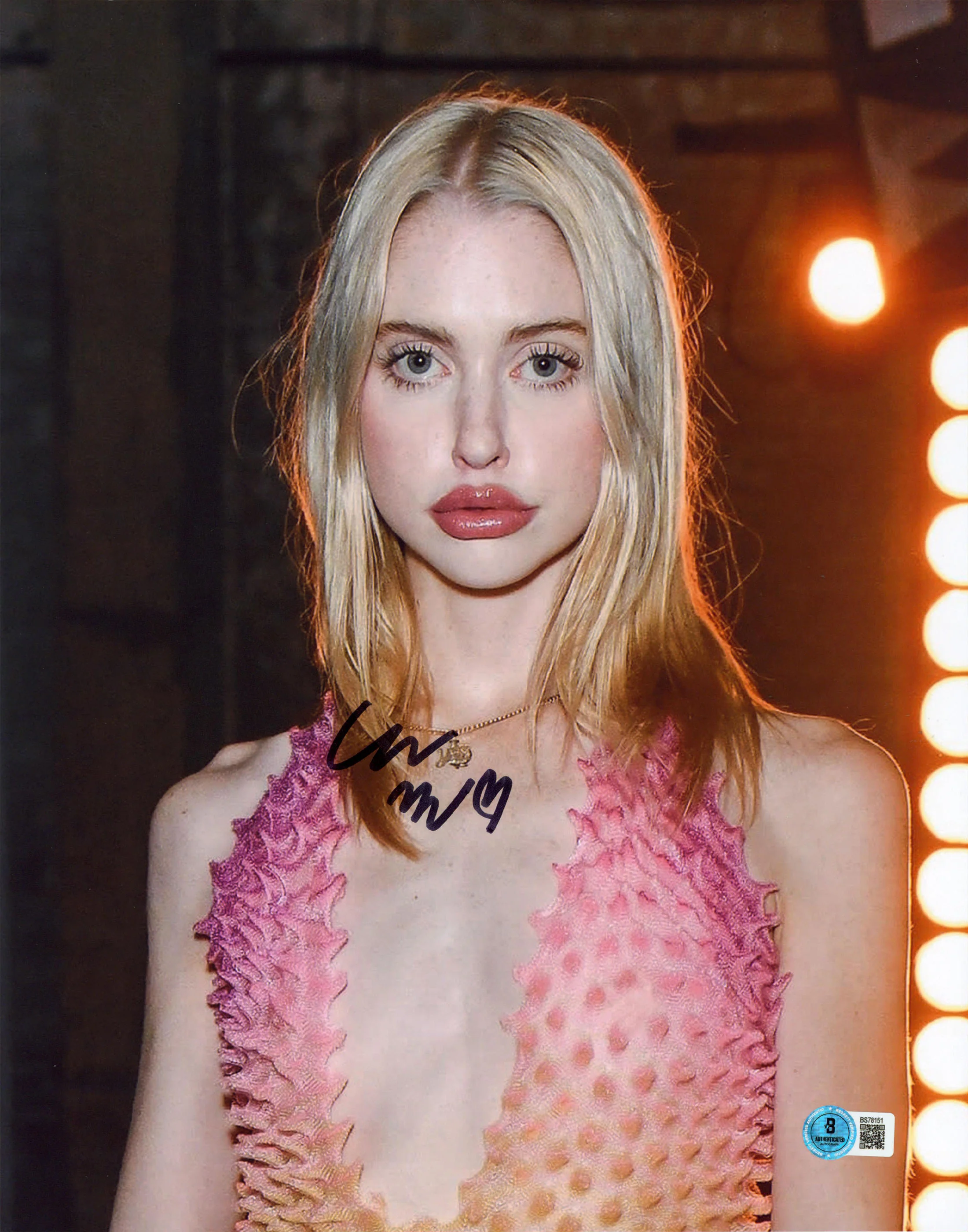 Chloe Cherry Euphoria Authentic Signed 11x14 Vertical Photo BAS #BS78151
