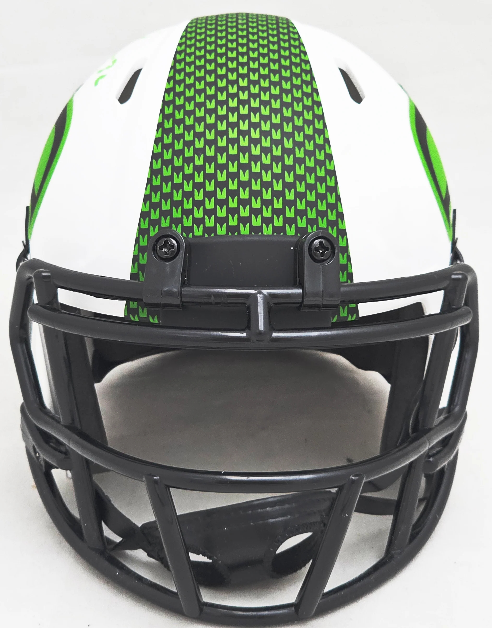 Chris Carson Autographed Seattle Seahawks Lunar Eclipse White Speed Mini Helmet Fanatics Holo Stock #216815 - Image 3