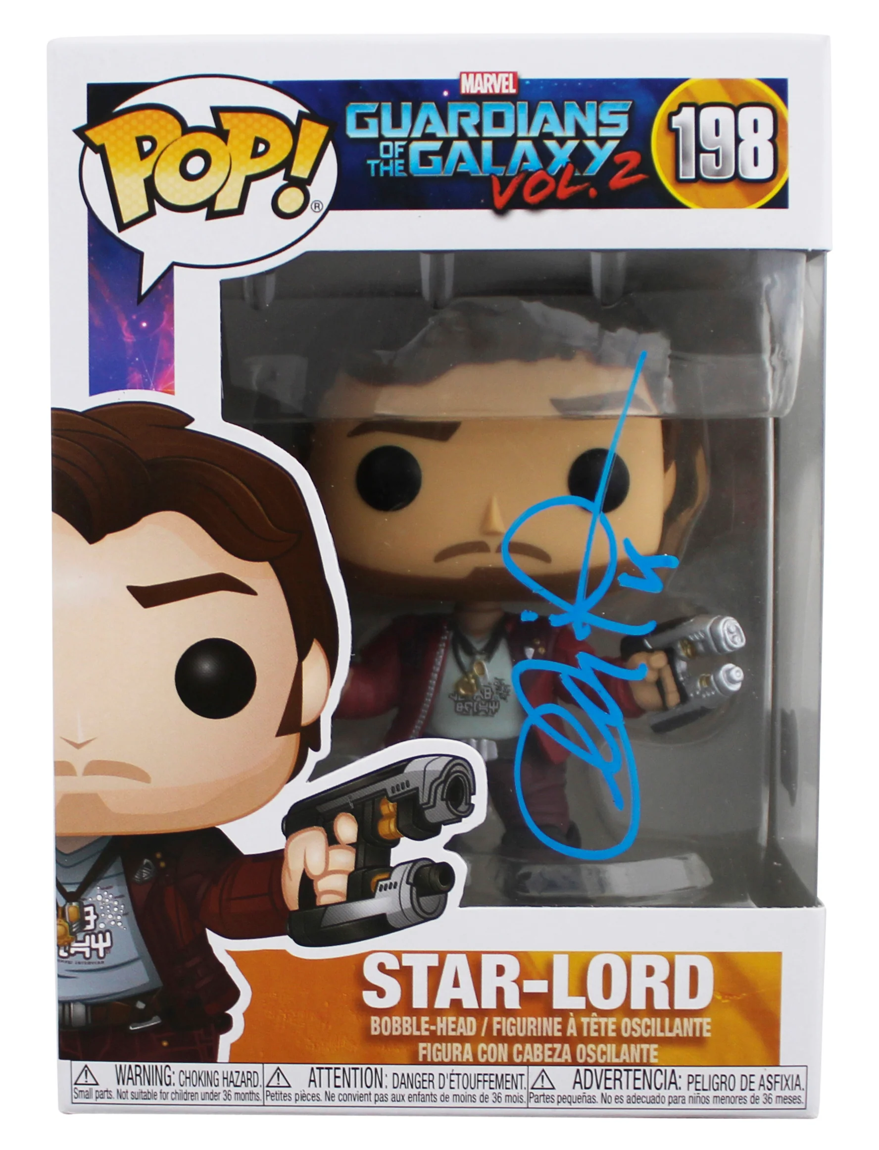 Chris Pratt Guardians of the Galaxy Signed #198 Funko Pop Figure BAS #BW46466 - Image 2
