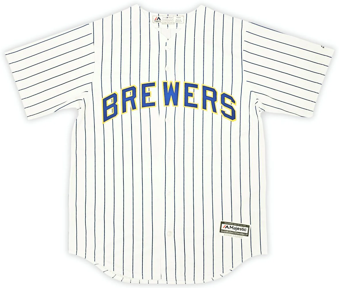 Christian Yelich Signed Milwaukee Brewers Majestic Replica Baseball Jersey JSA - Image 3