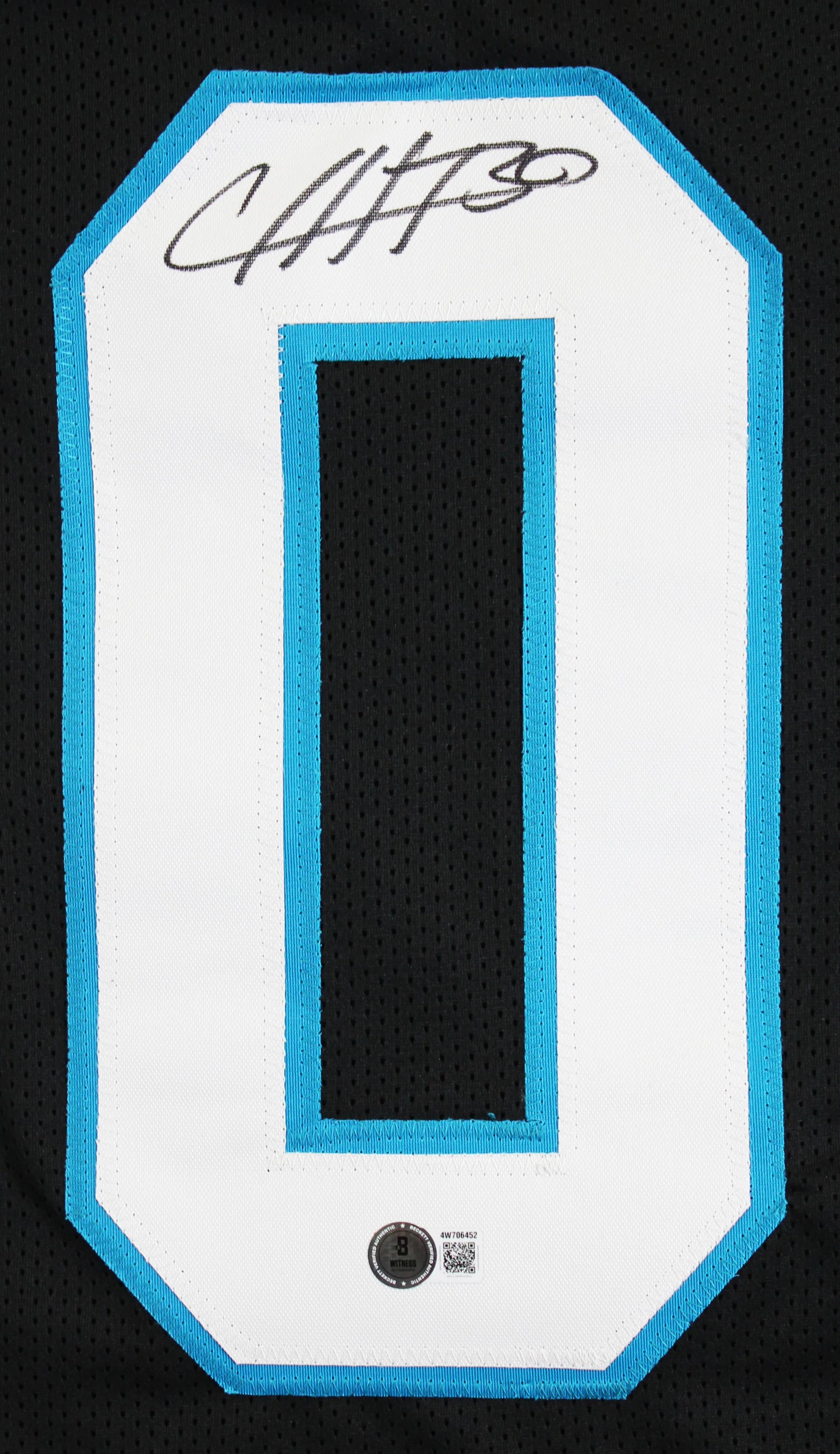 Chuba Hubbard Authentic Signed Black Pro Style Framed Jersey BAS Witnessed 2 - Image 3