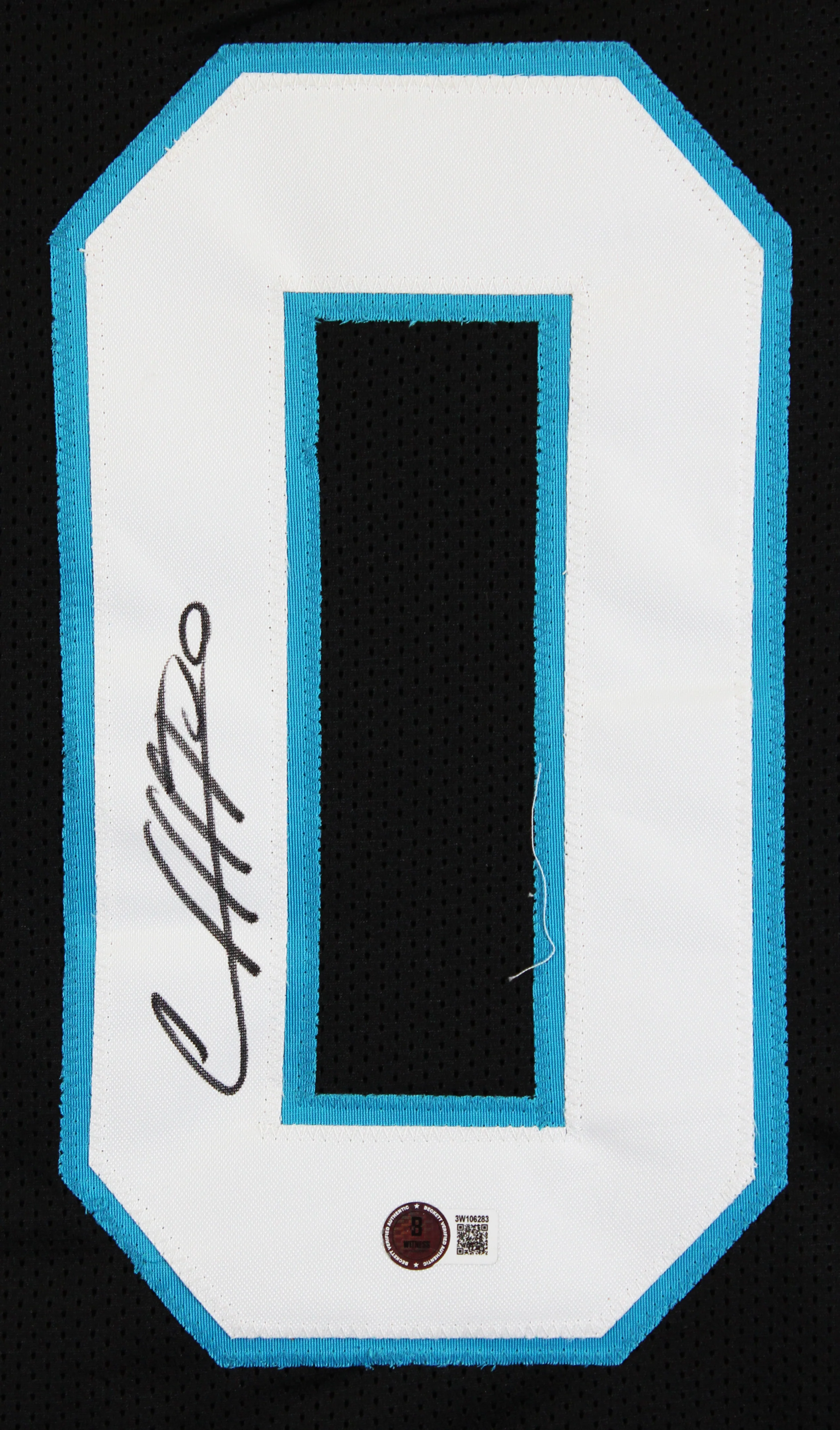 Chuba Hubbard Authentic Signed Black Pro Style Jersey Autographed BAS Witnessed - Image 3