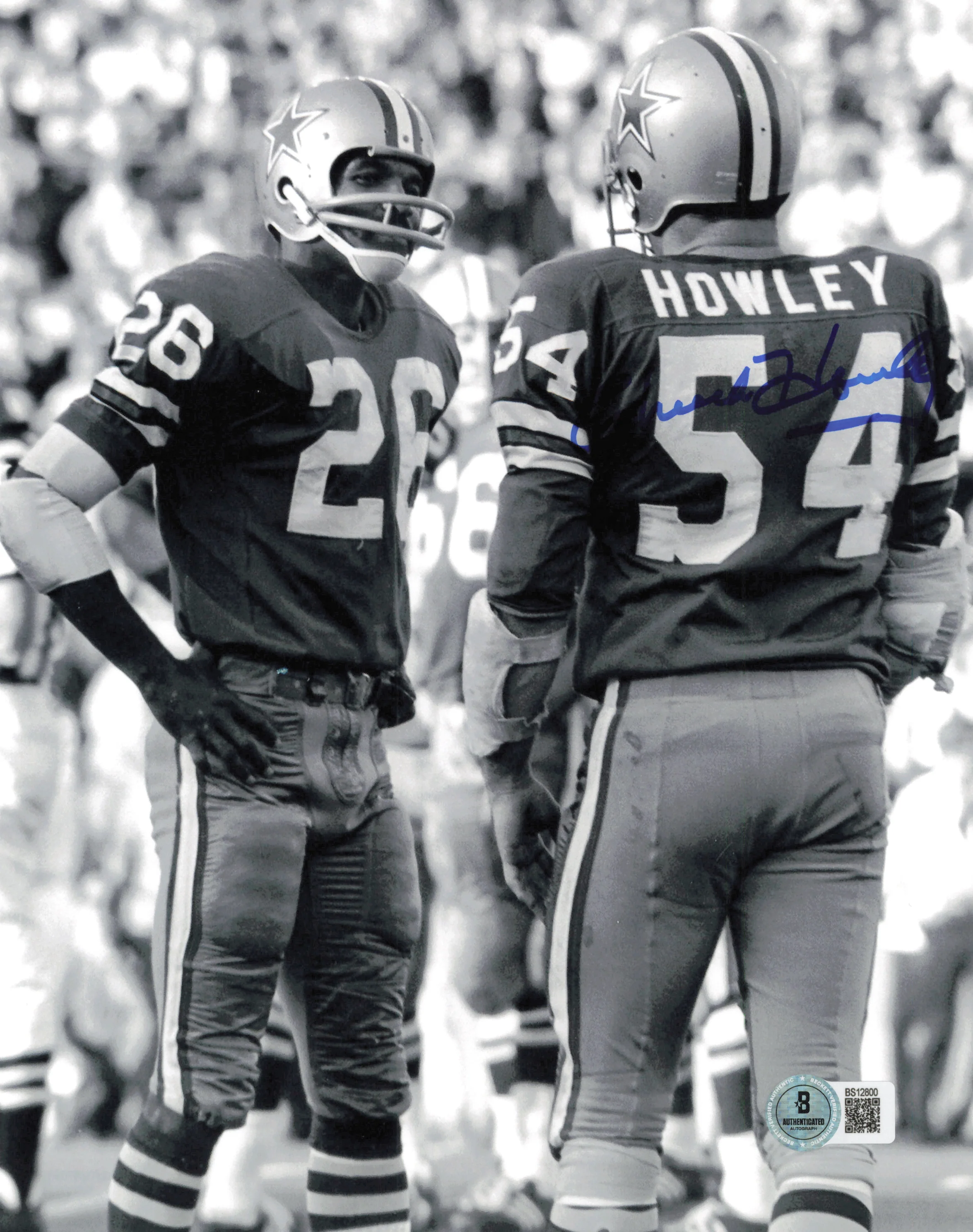 Chuck Howley Autographed 8x10 Photo Dallas Cowboys Beckett BAS QR #BS12800