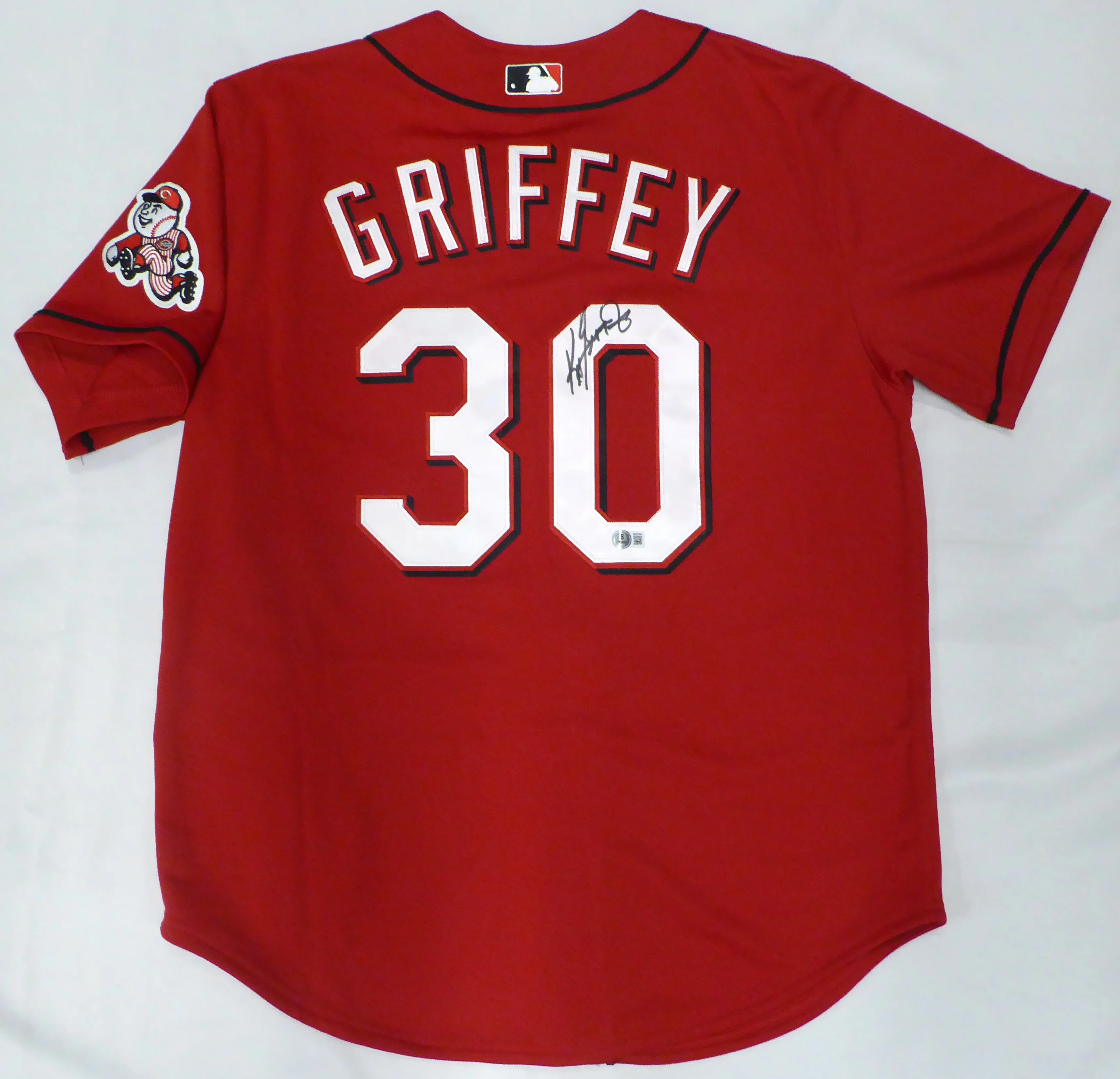 Cincinnati Reds Ken Griffey Jr. Autographed Red Authentic Mitchell & Ness Jersey Beckett BAS QR #2W237881 - Image 2