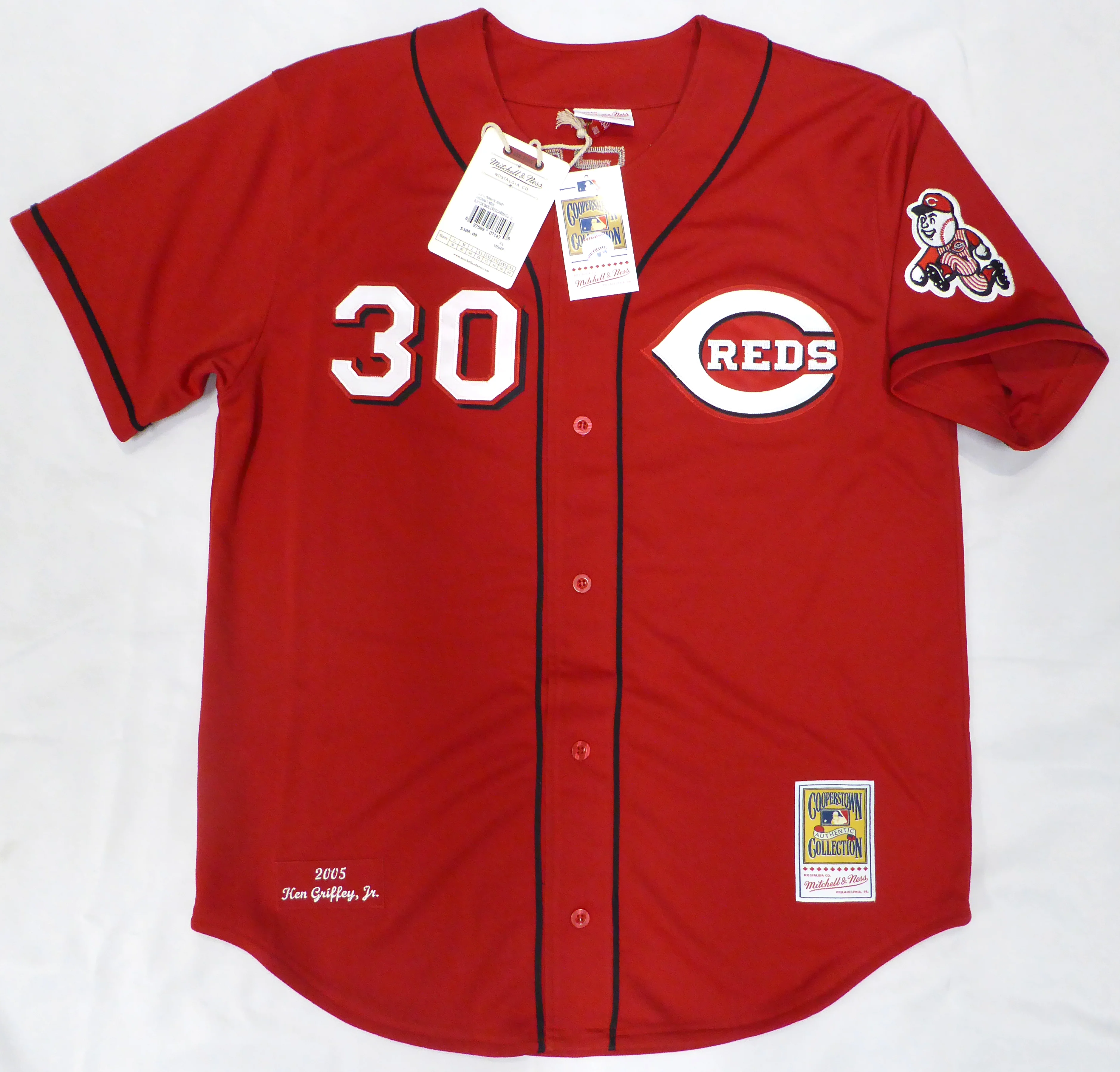 Cincinnati Reds Ken Griffey Jr. Autographed Red Authentic Mitchell & Ness Jersey Beckett BAS QR #2W237881 - Image 4