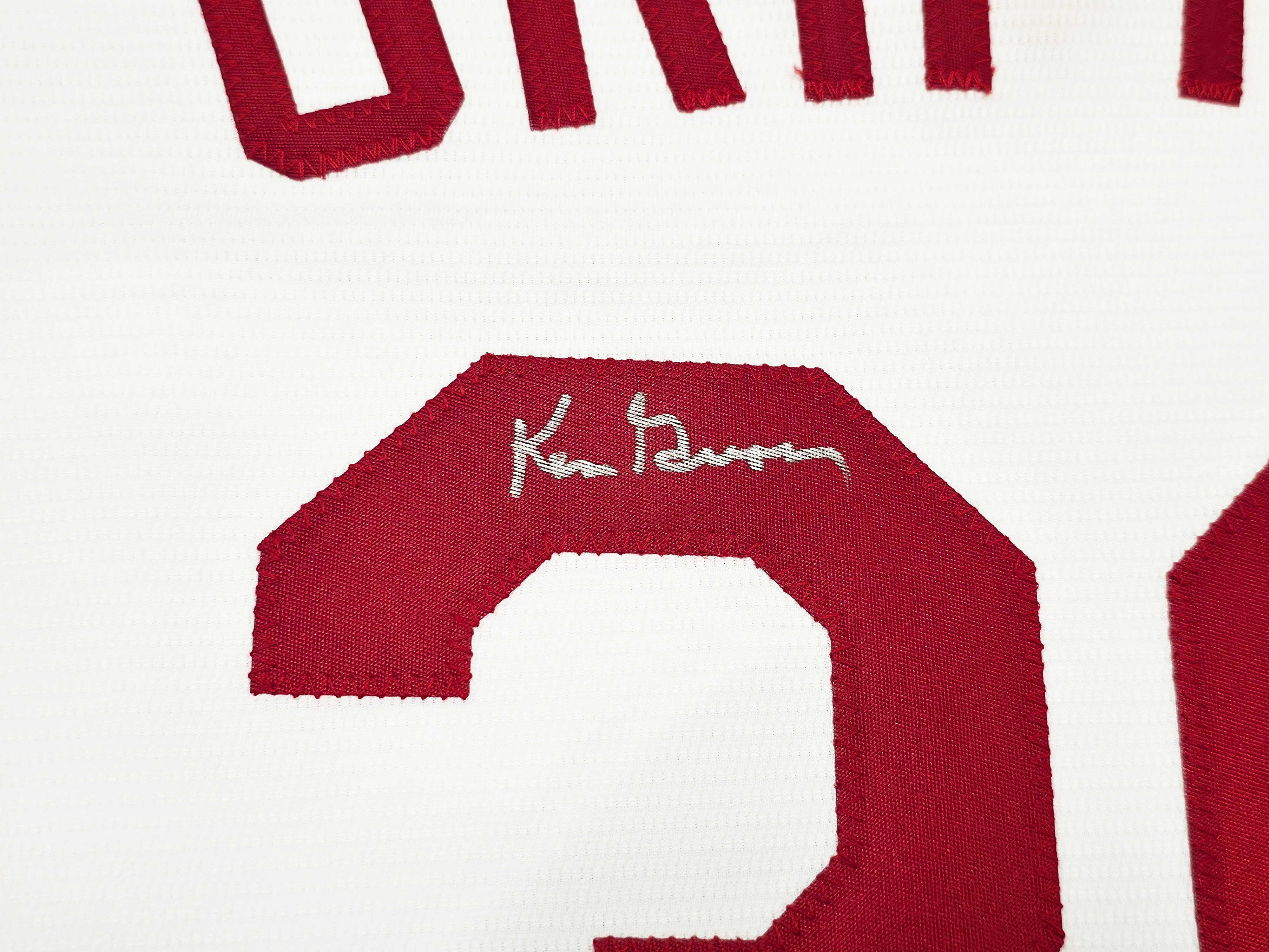 Cincinnati Reds Ken Griffey Sr. Autographed White Nike Cooperstown Collection Jersey Size Large Beckett BAS Witness Stock #252412 - Image 4