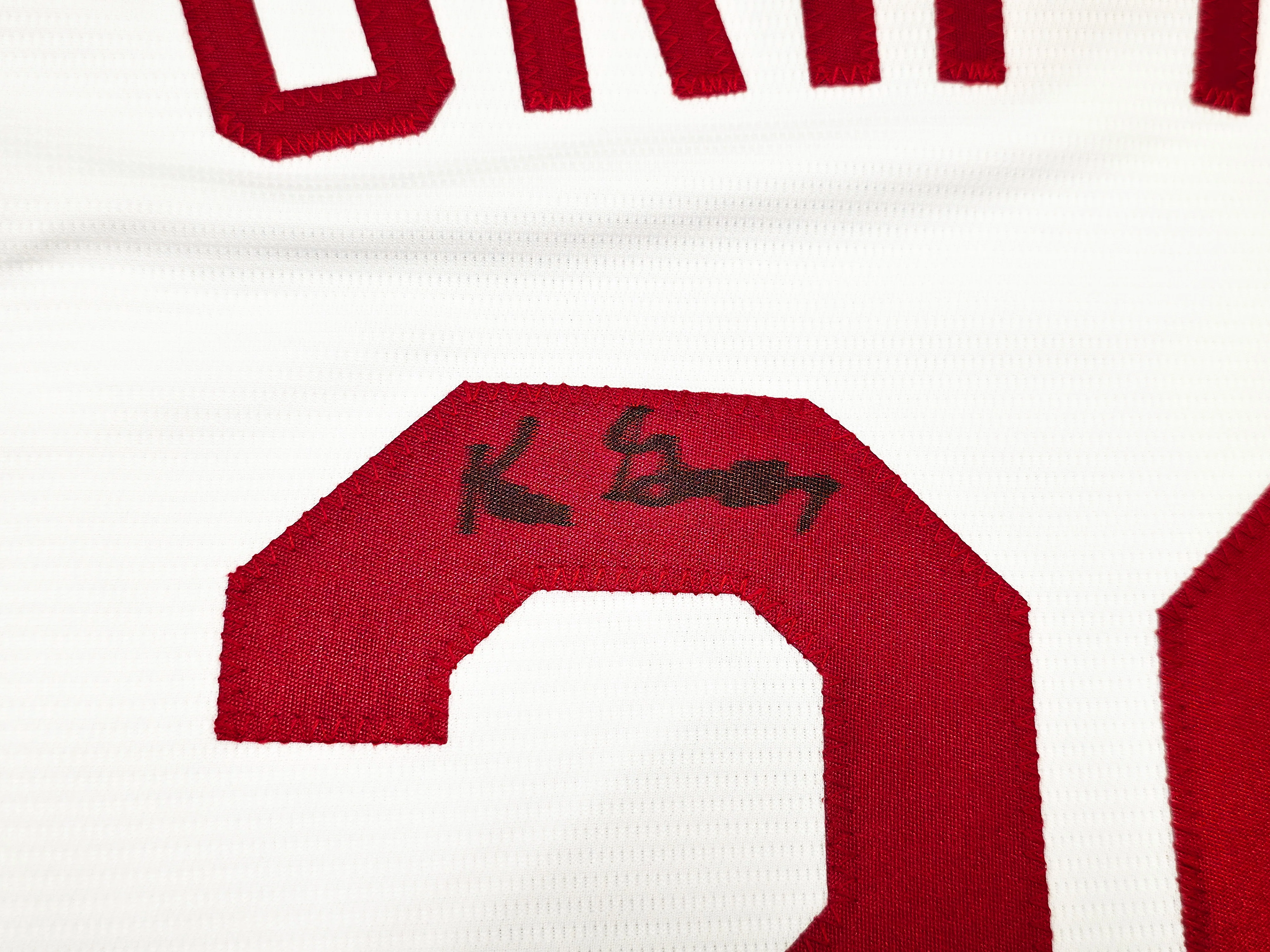 Cincinnati Reds Ken Griffey Sr. Autographed White Nike Cooperstown Collection Jersey Size Large Beckett BAS Witness Stock #252414 - Image 4