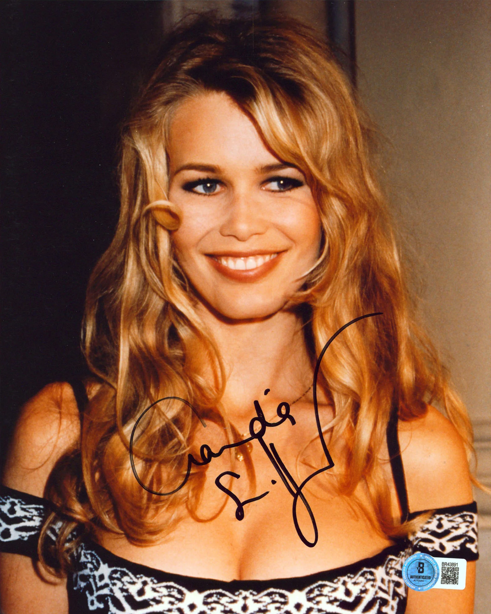Claudia Schiffer Zoolander Authentic Signed 8x10 Vertical Photo BAS #BR43891 - Image 2