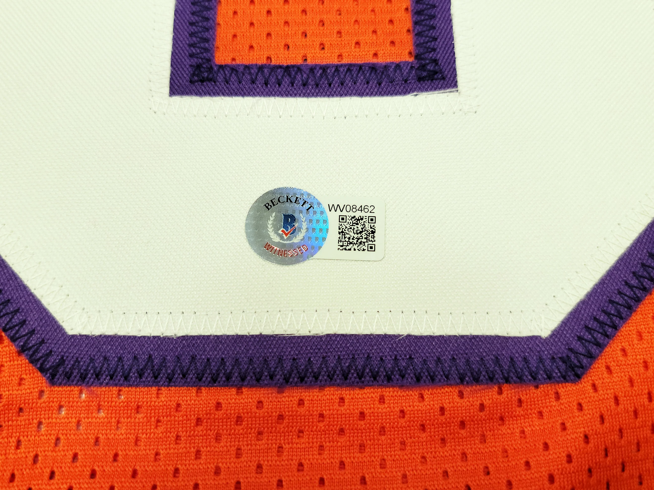 Clemson Tigers Michael Dean Perry Autographed Orange Jersey Beckett BAS QR Stock #205667 - Image 5
