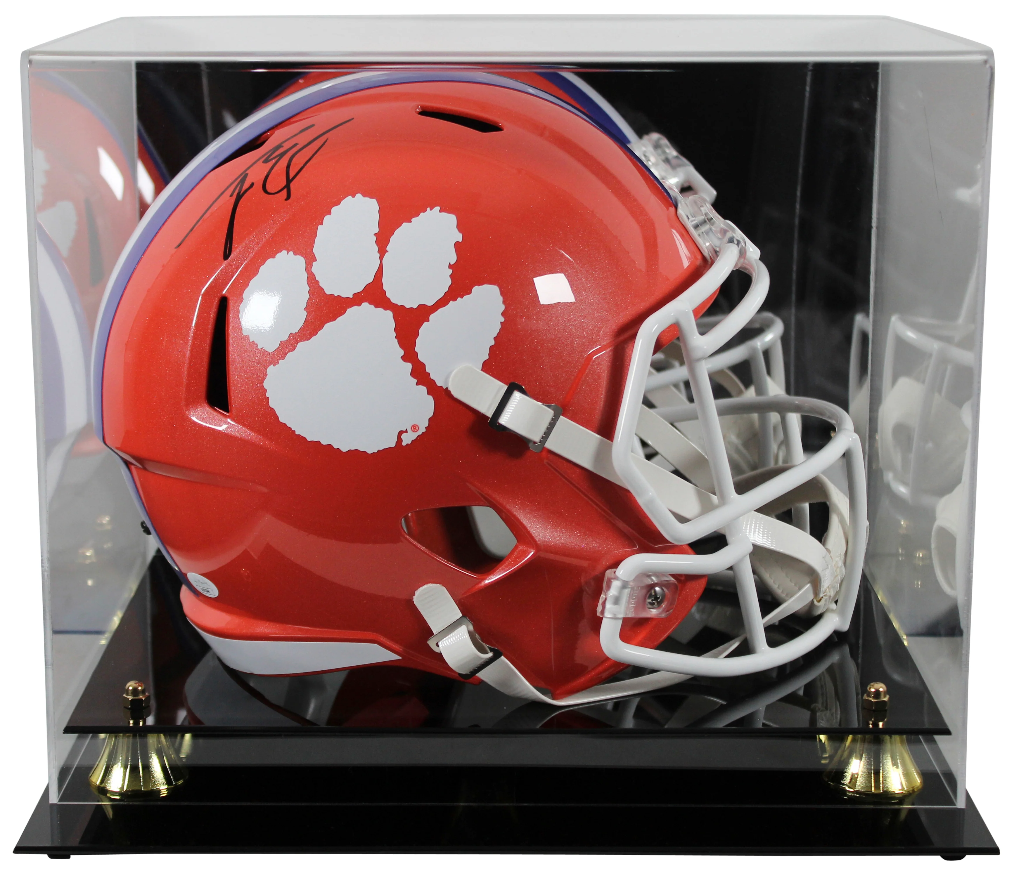 Clemson Travis Etienne Jr. Signed Full Size Speed Rep Helmet w/ Case JSA - Image 2