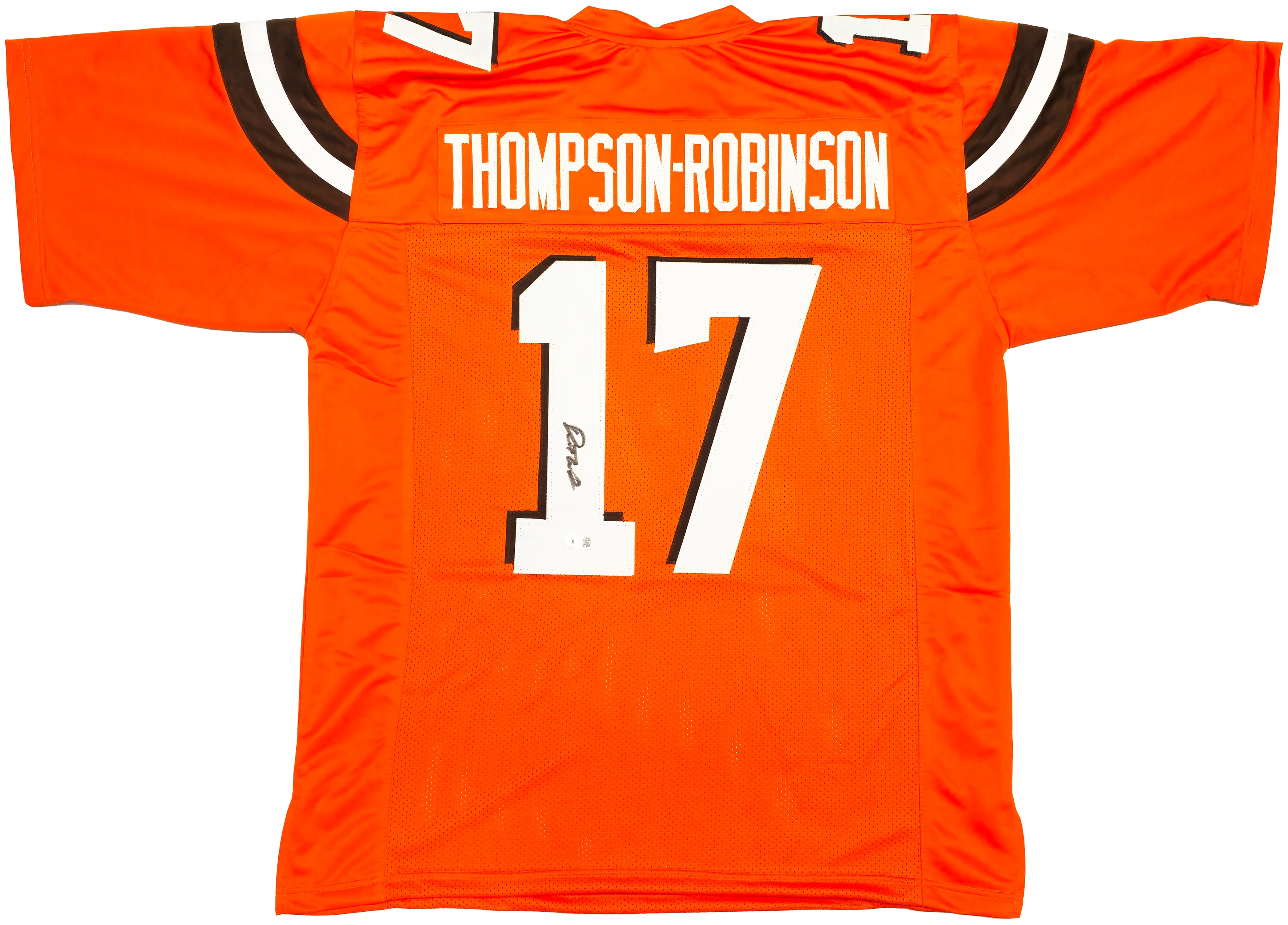 Cleveland Browns Dorian Thompson-Robinson Autographed Orange Jersey Beckett BAS Witness Stock #233369 - Image 2