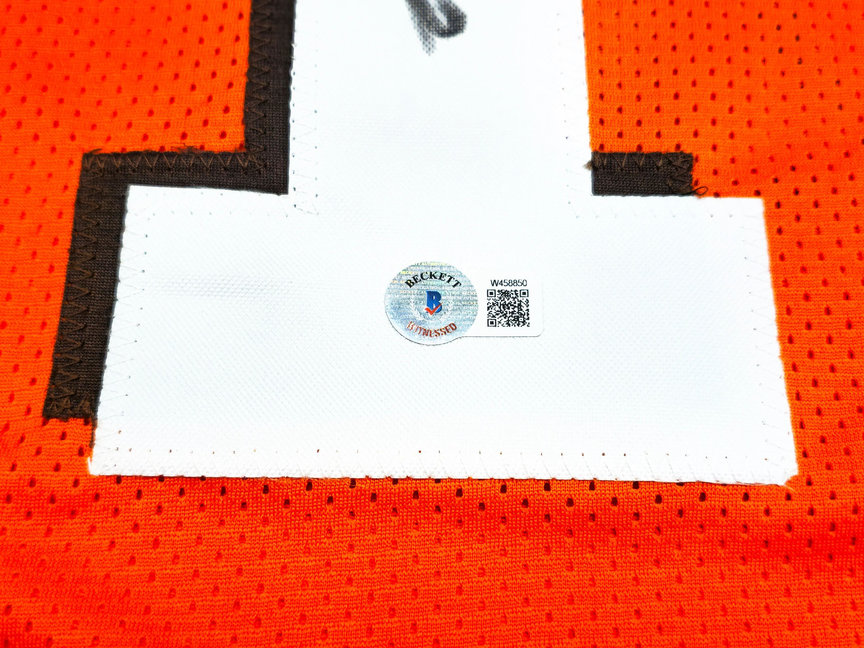 Cleveland Browns Dorian Thompson-Robinson Autographed Orange Jersey Beckett BAS Witness Stock #233369 - Image 5