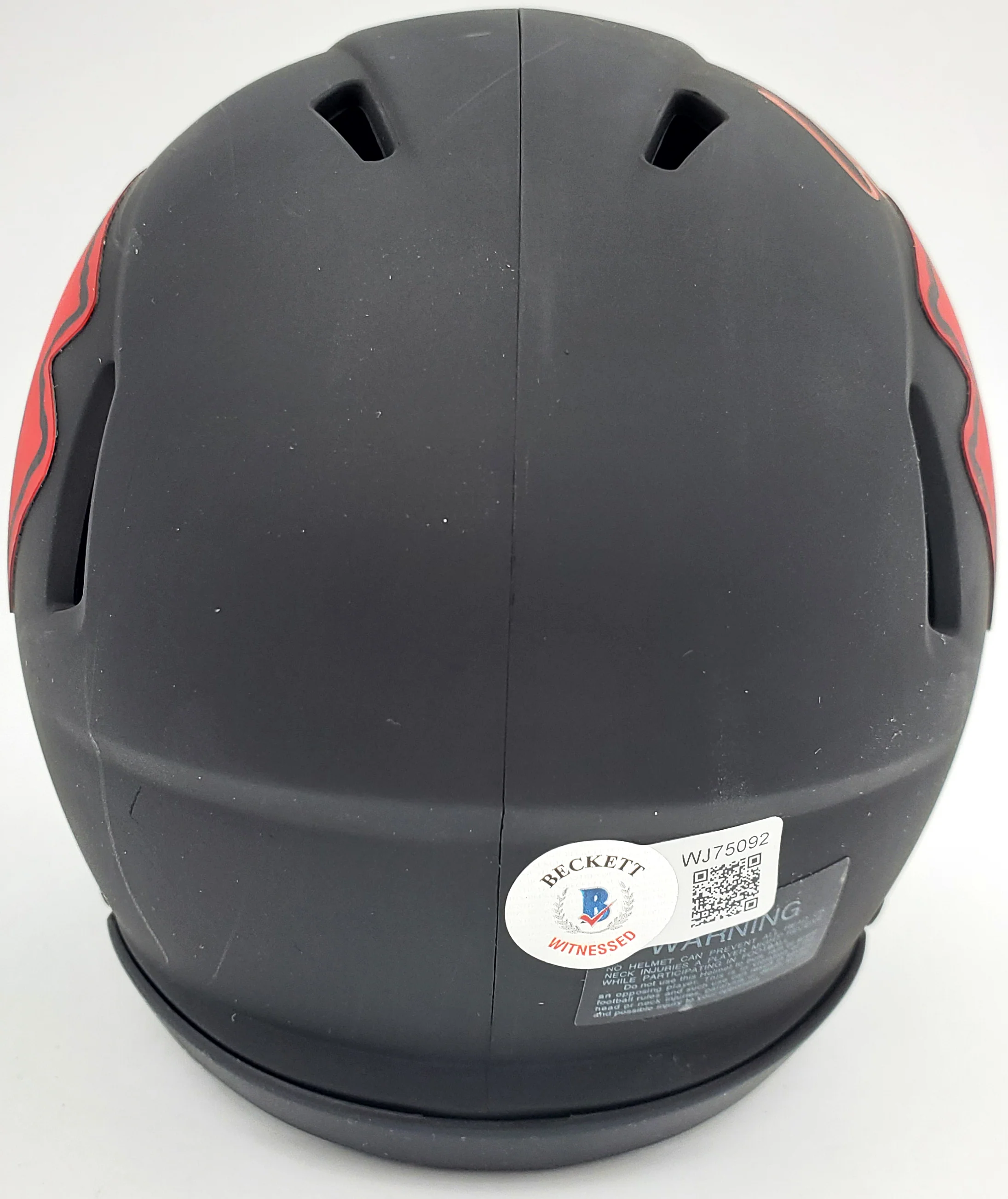 Clyde Edwards-Helaire Autographed Kansas City Chiefs Eclipse Black Speed Mini Helmet Beckett BAS QR Stock #193779 - Image 3