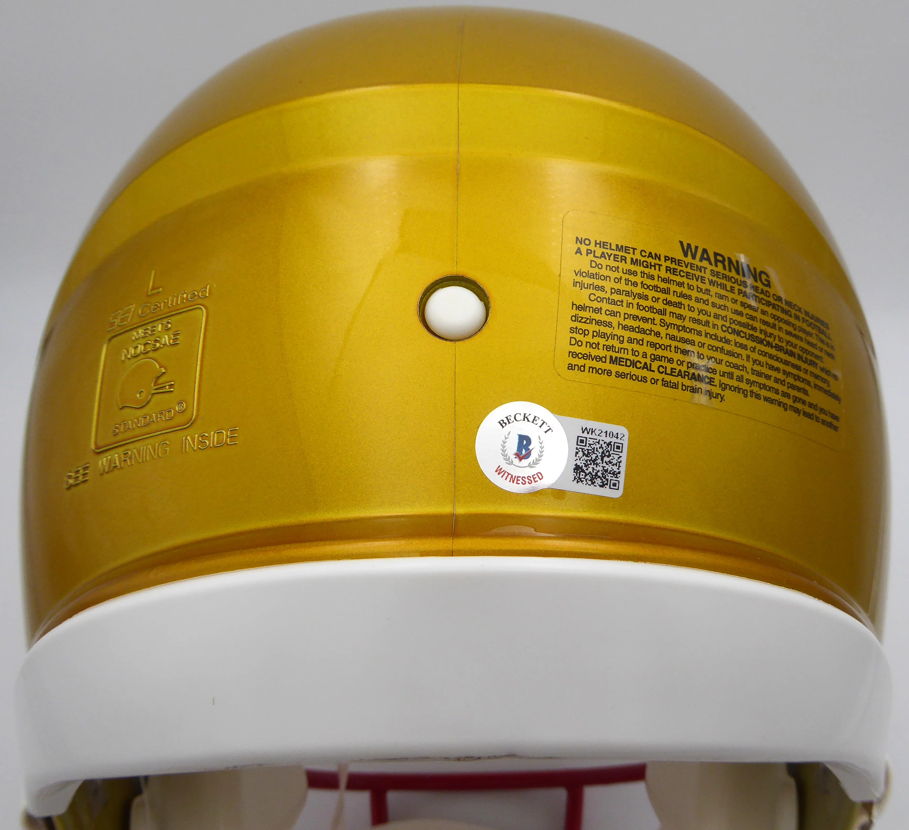 Clyde Edwards-Helaire Autographed Kansas City Chiefs Flash Gold Authentic Full Size Speed Helmet Beckett BAS QR #WK21042 - Image 5